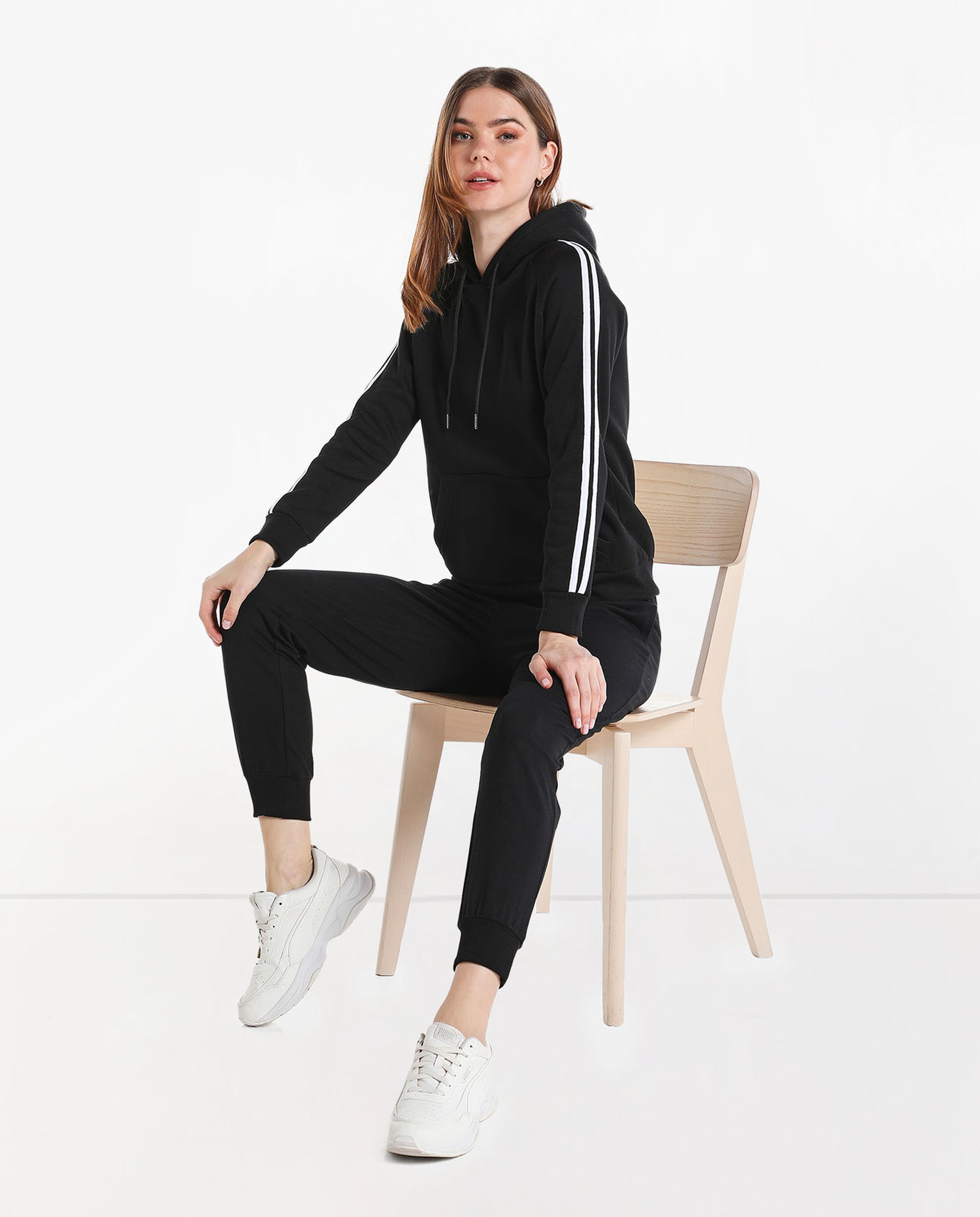 Sideline Stripe Hooded Sweatshirt with Long Sleeves