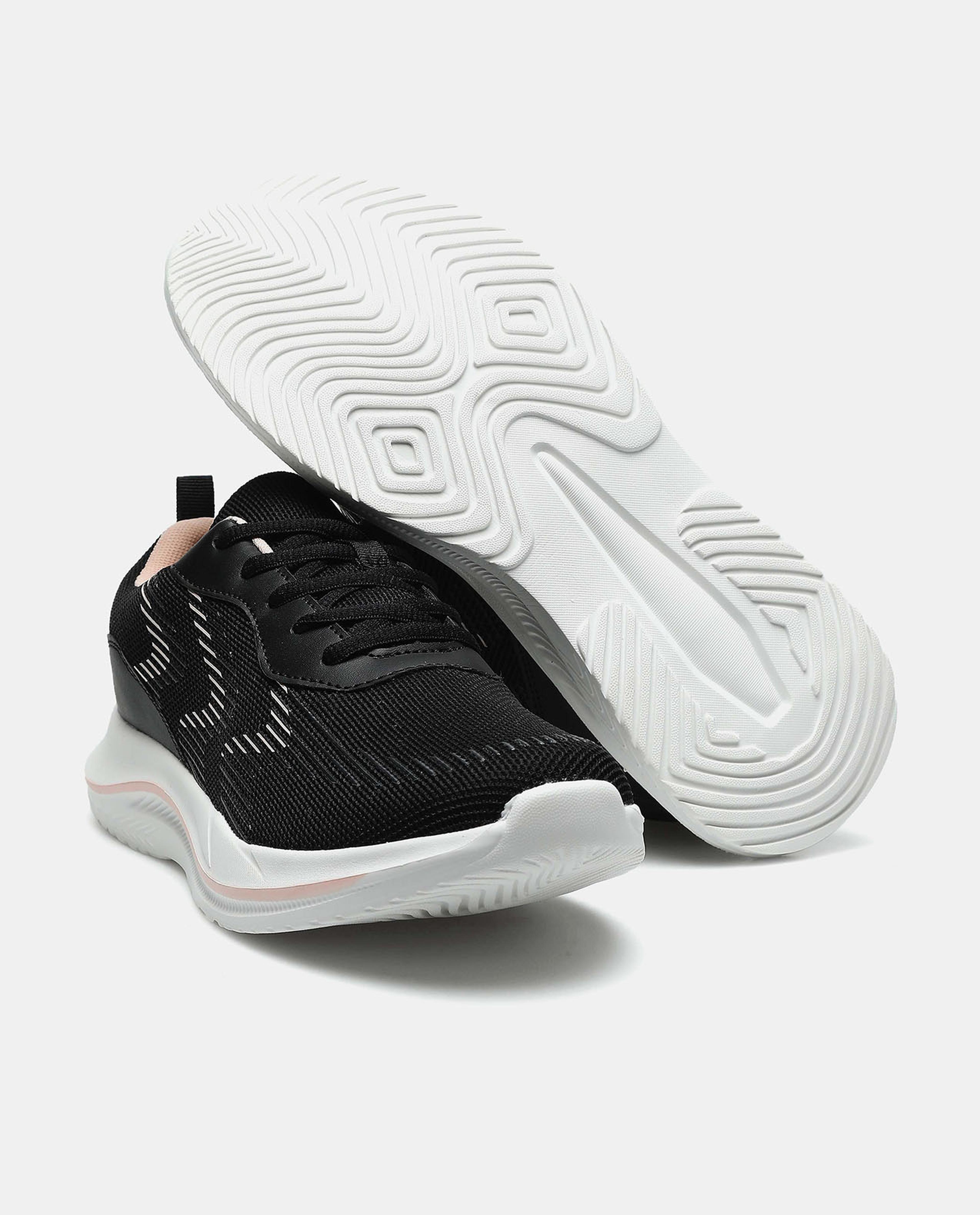 Textured Lace-Up Sports Shoes