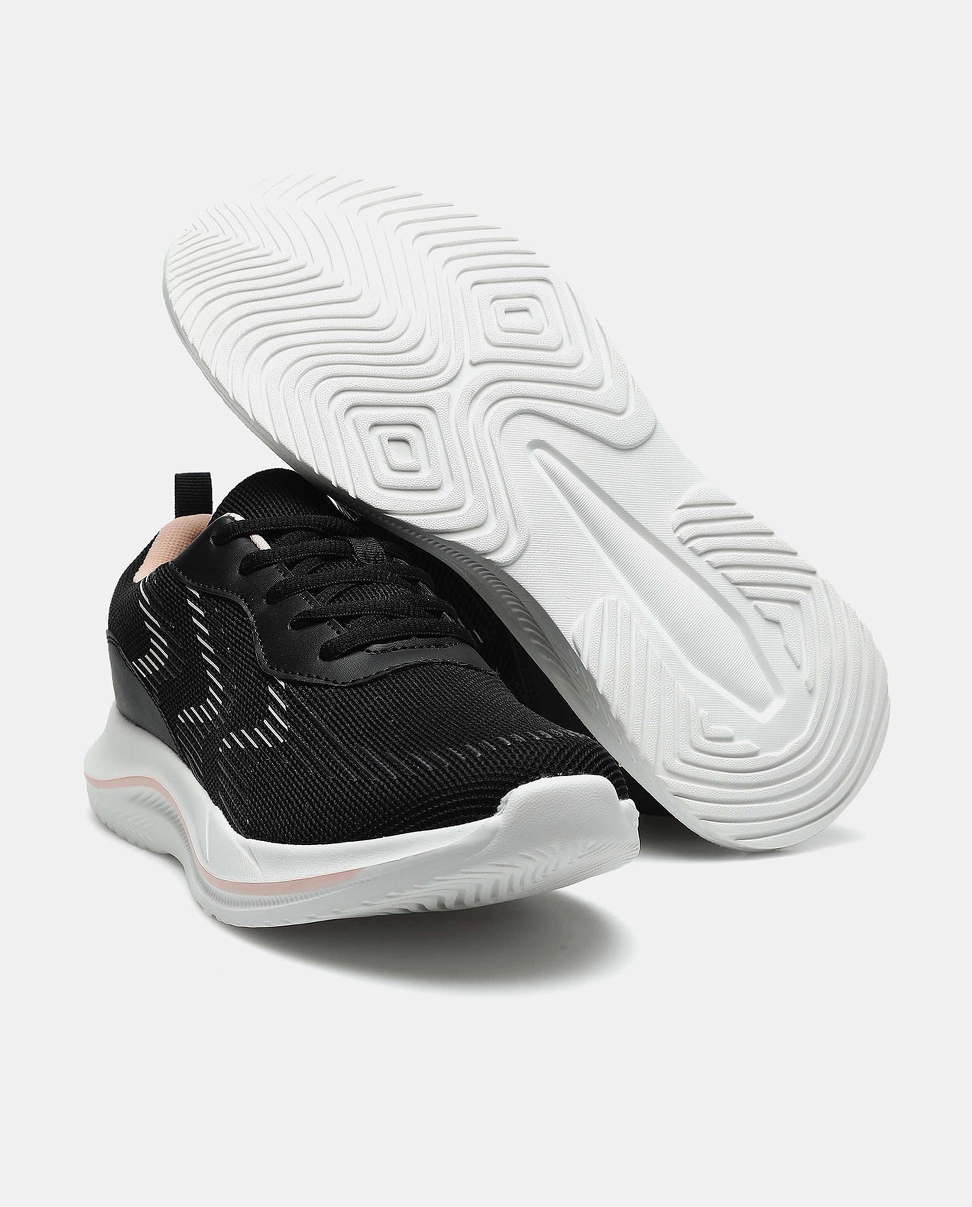 Textured Lace-Up Sports Shoes