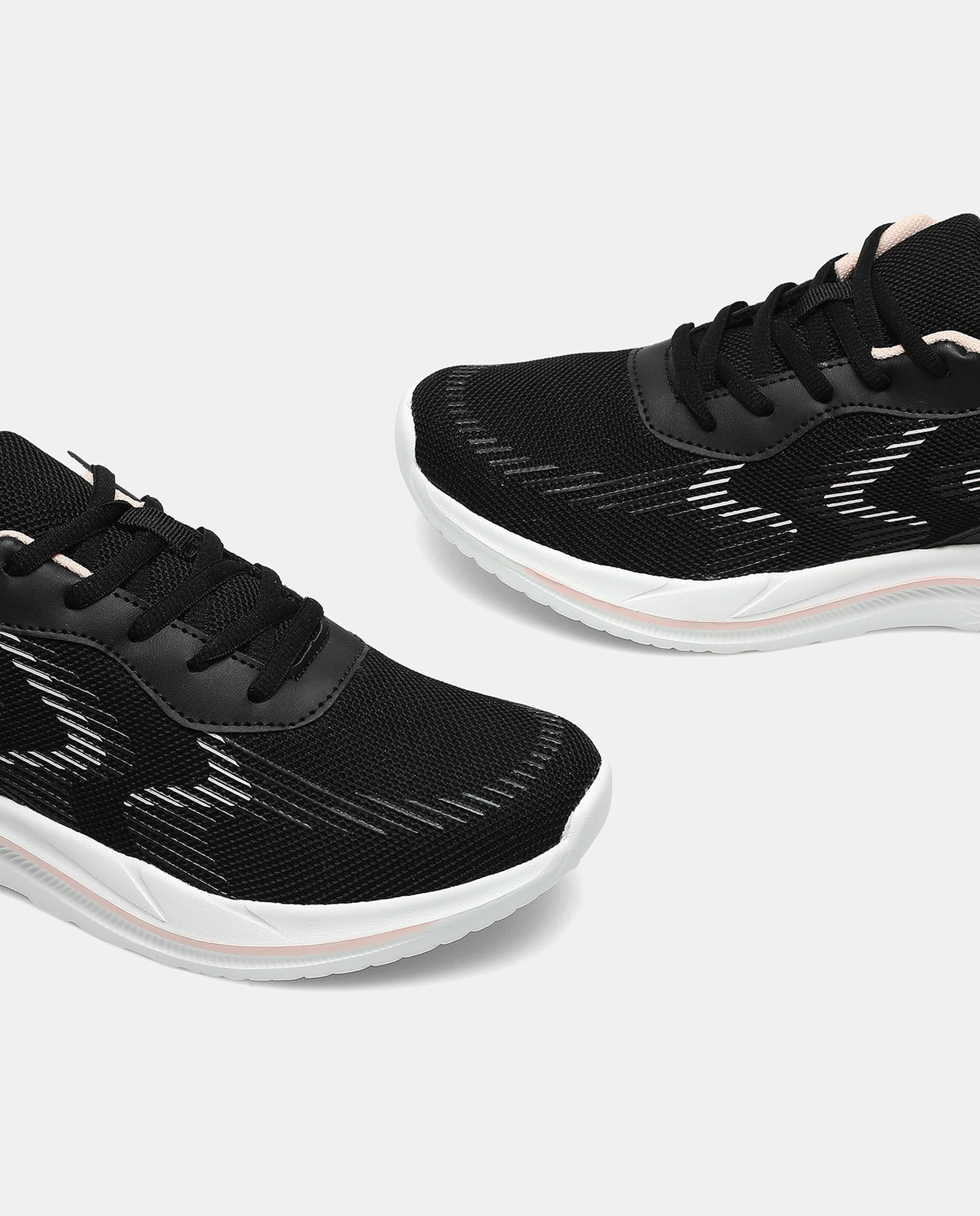 Textured Lace-Up Sports Shoes