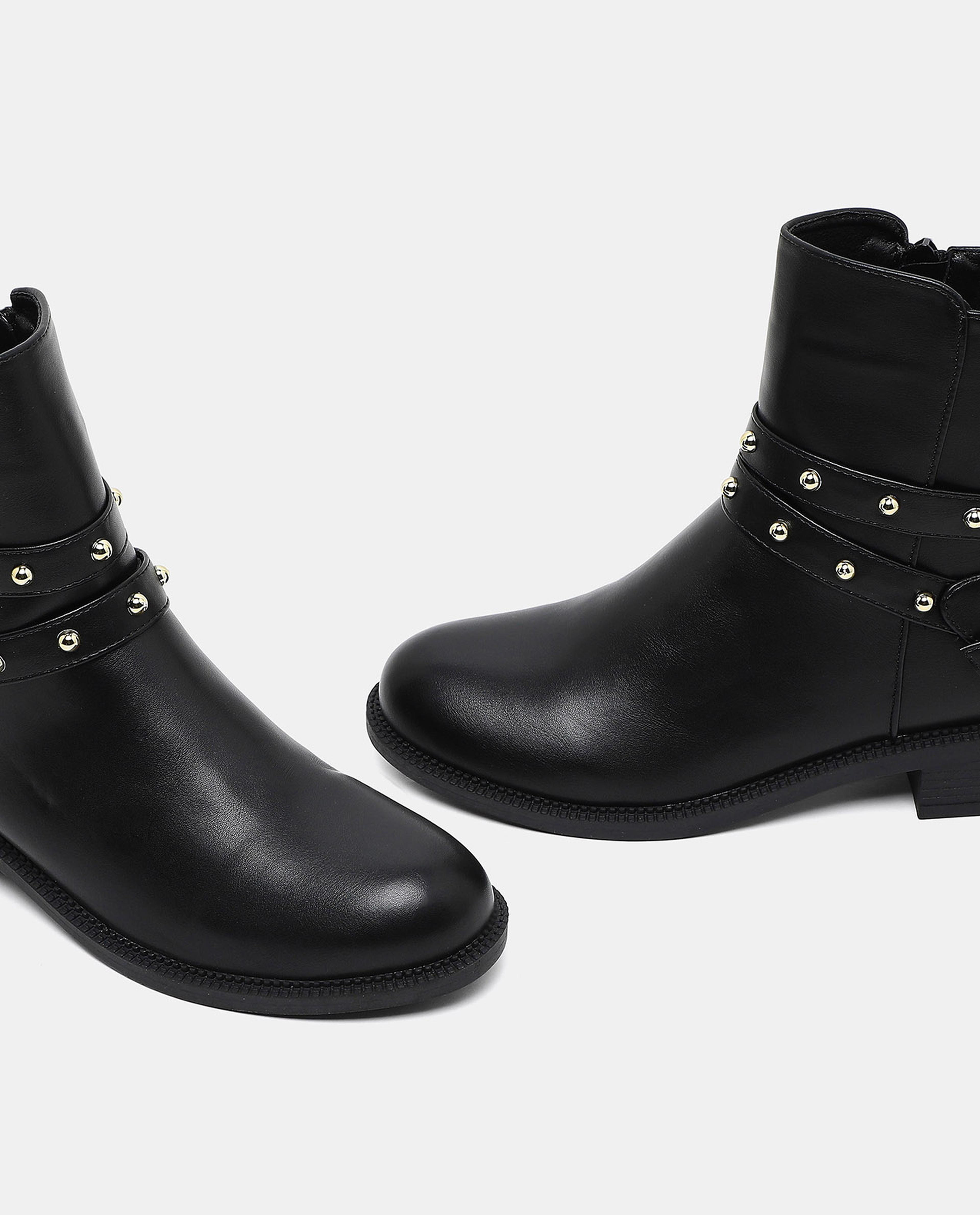 Rivetted Flat Boots