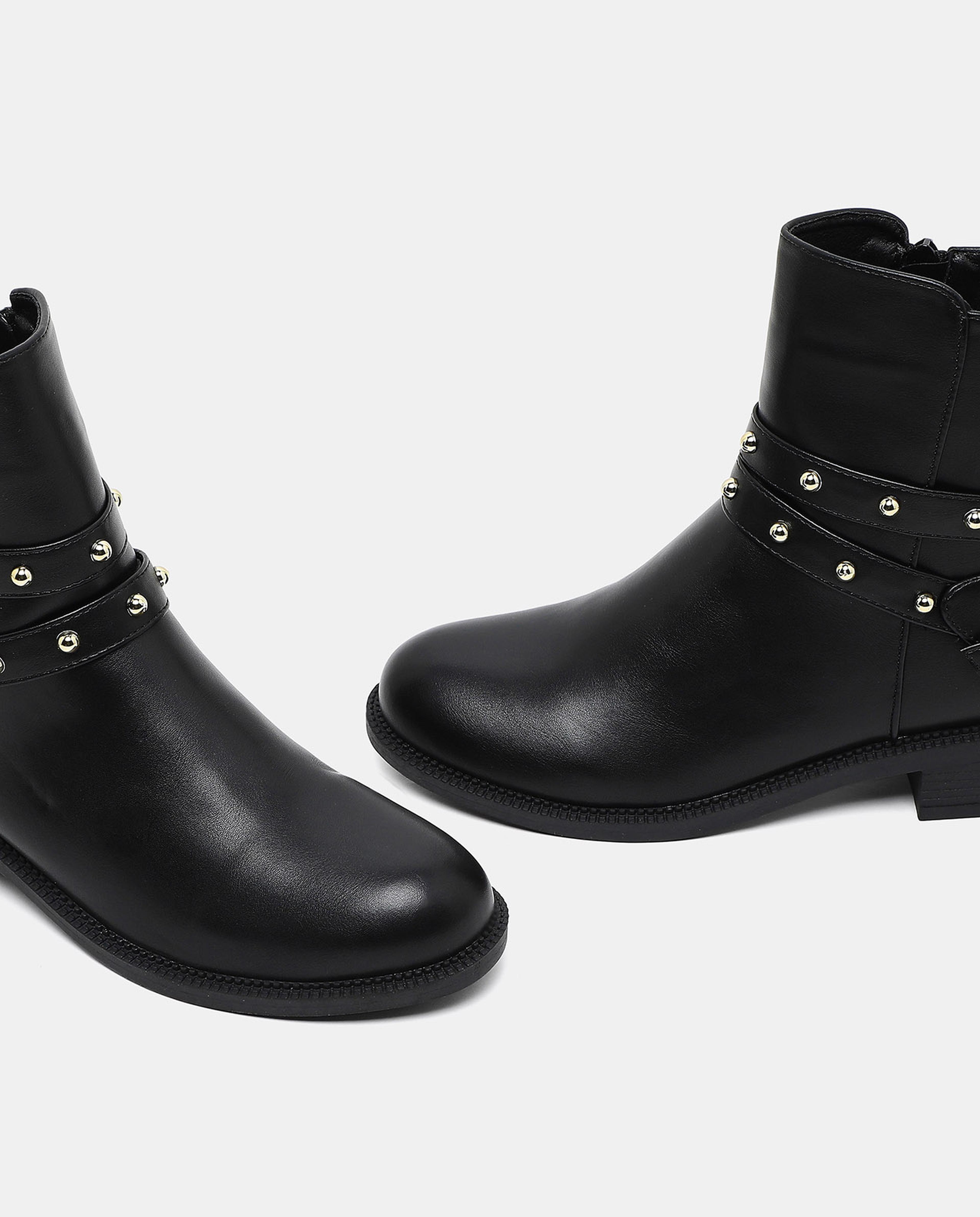 Rivetted Flat Boots