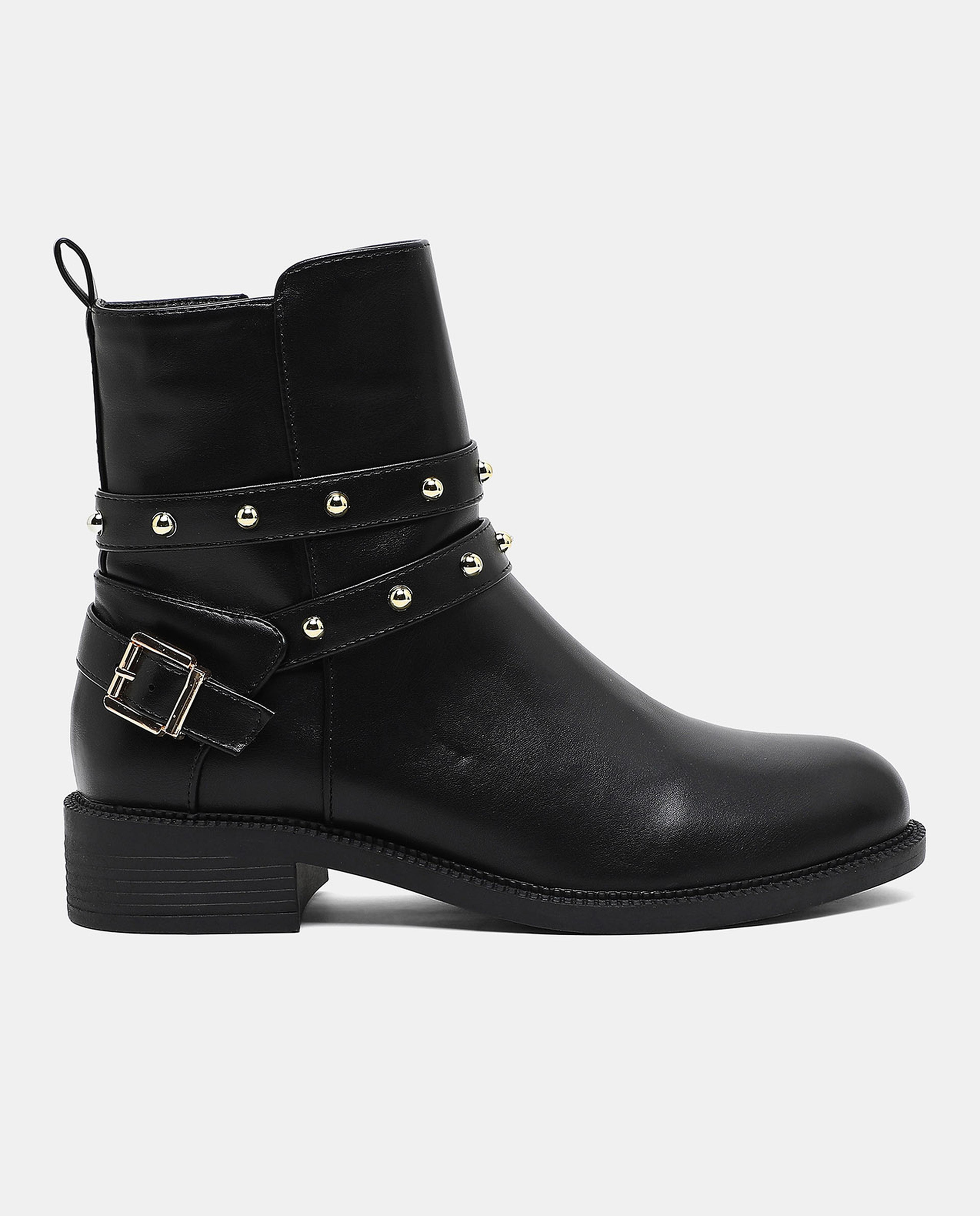Rivetted Flat Boots