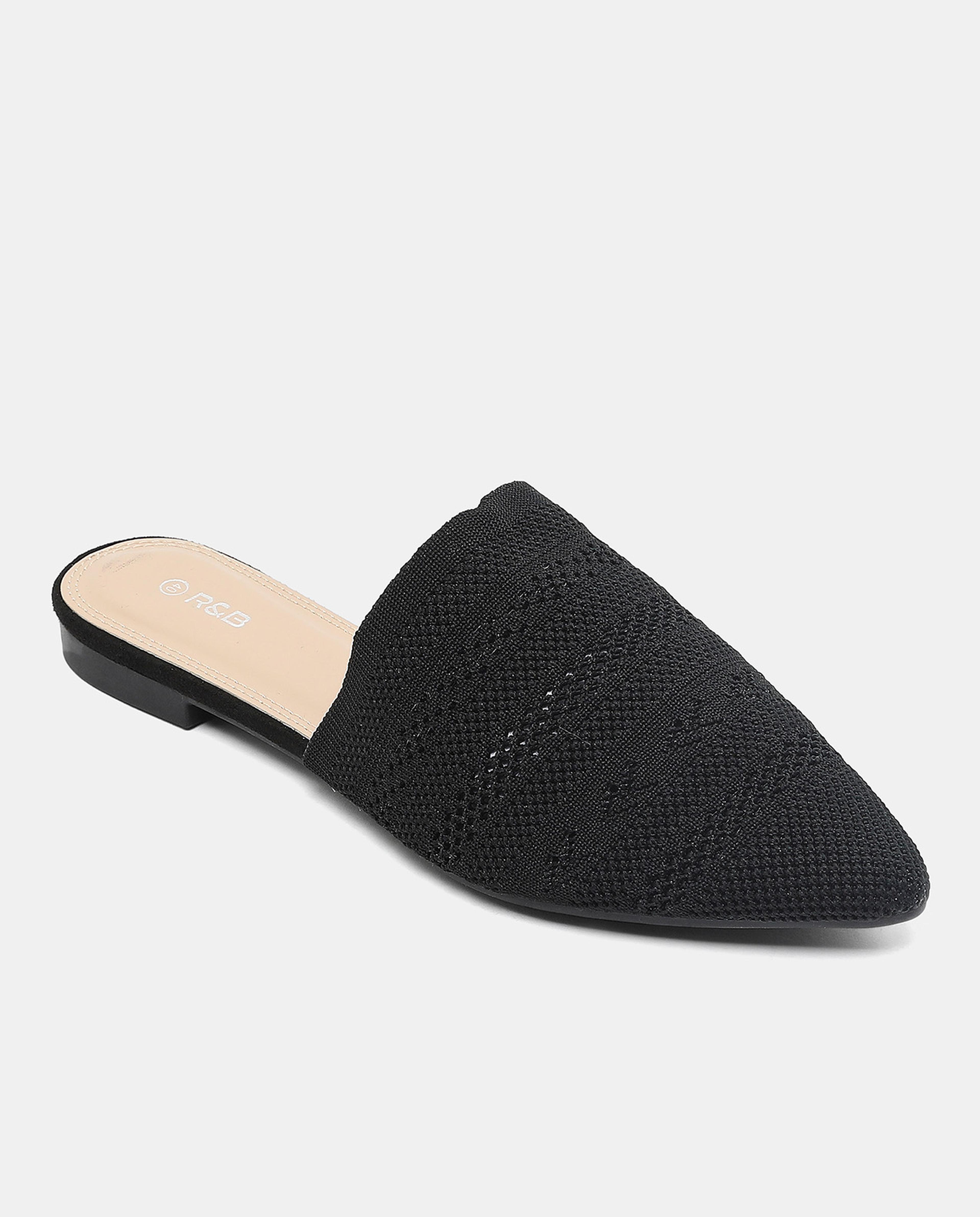 Textured Flat Mules