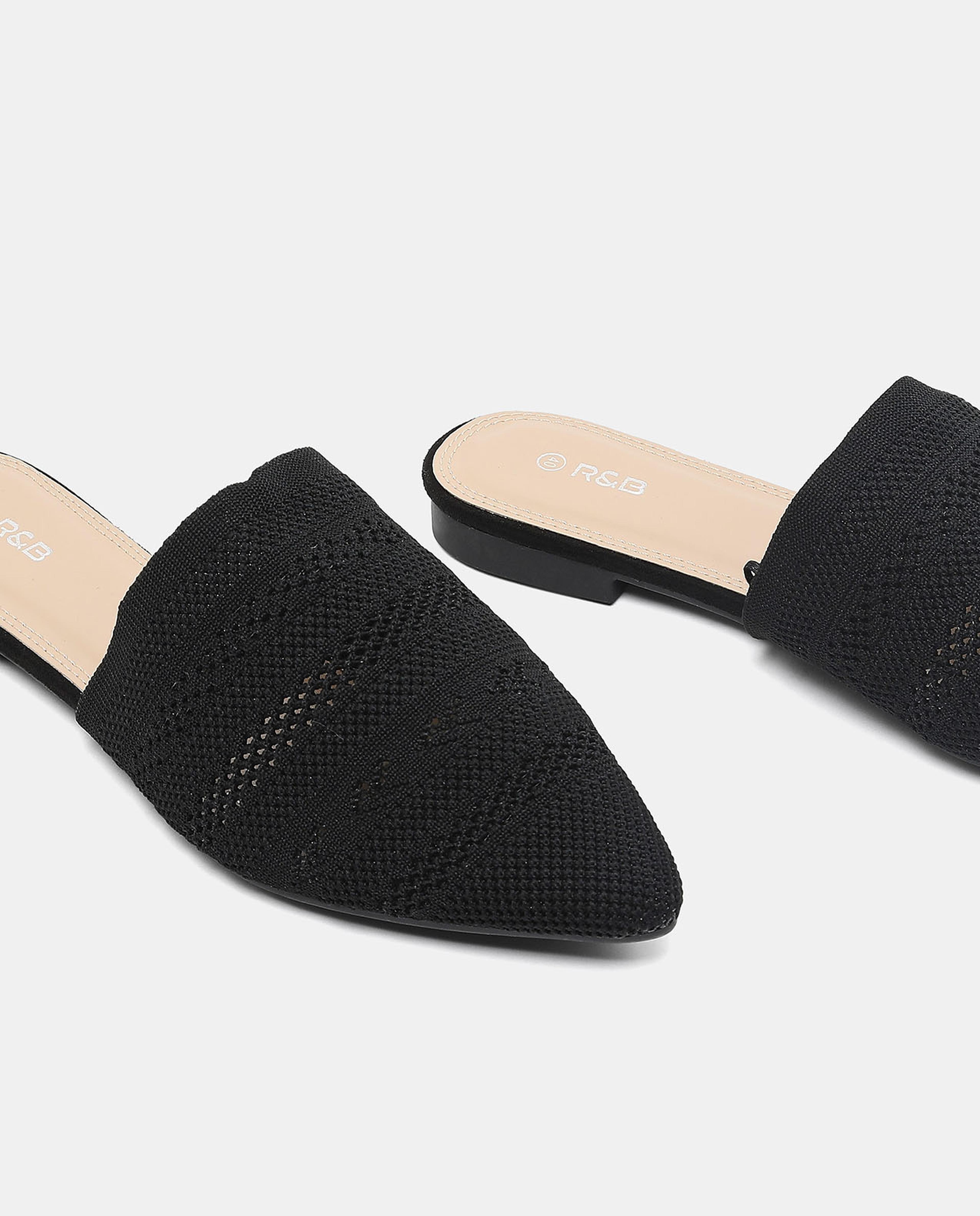 Textured Flat Mules