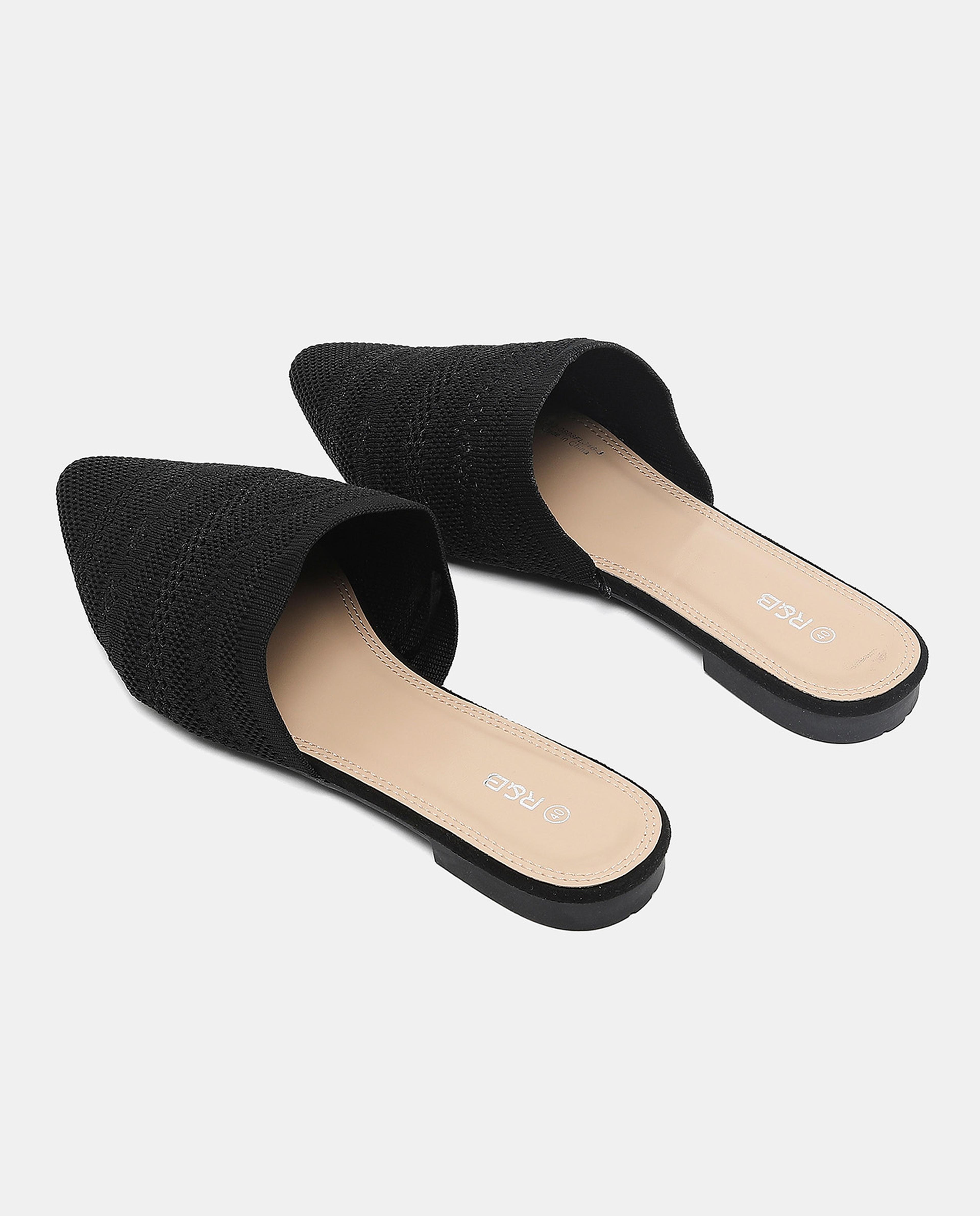 Textured Flat Mules