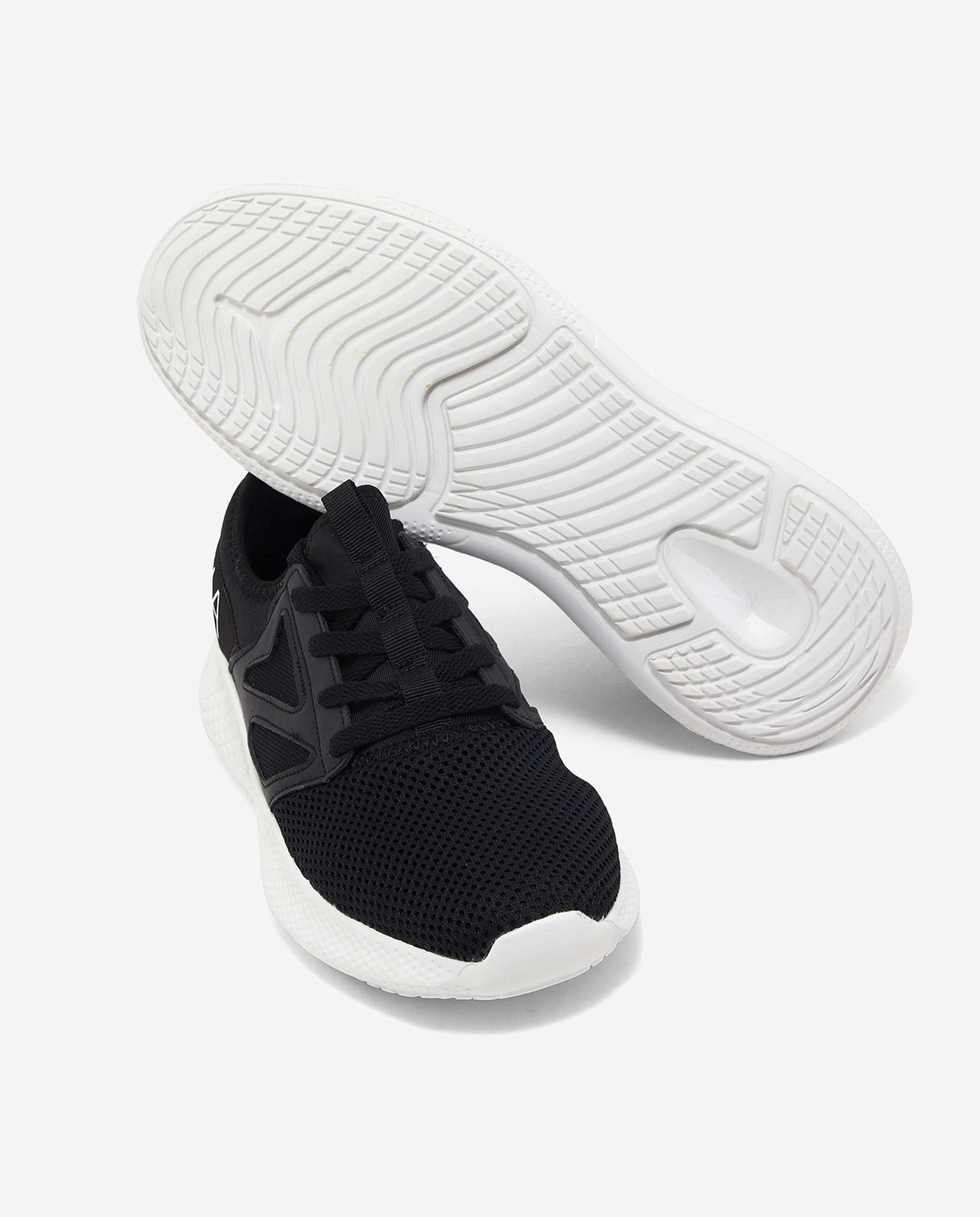 Typography Printed Lace-Up Sports Shoes