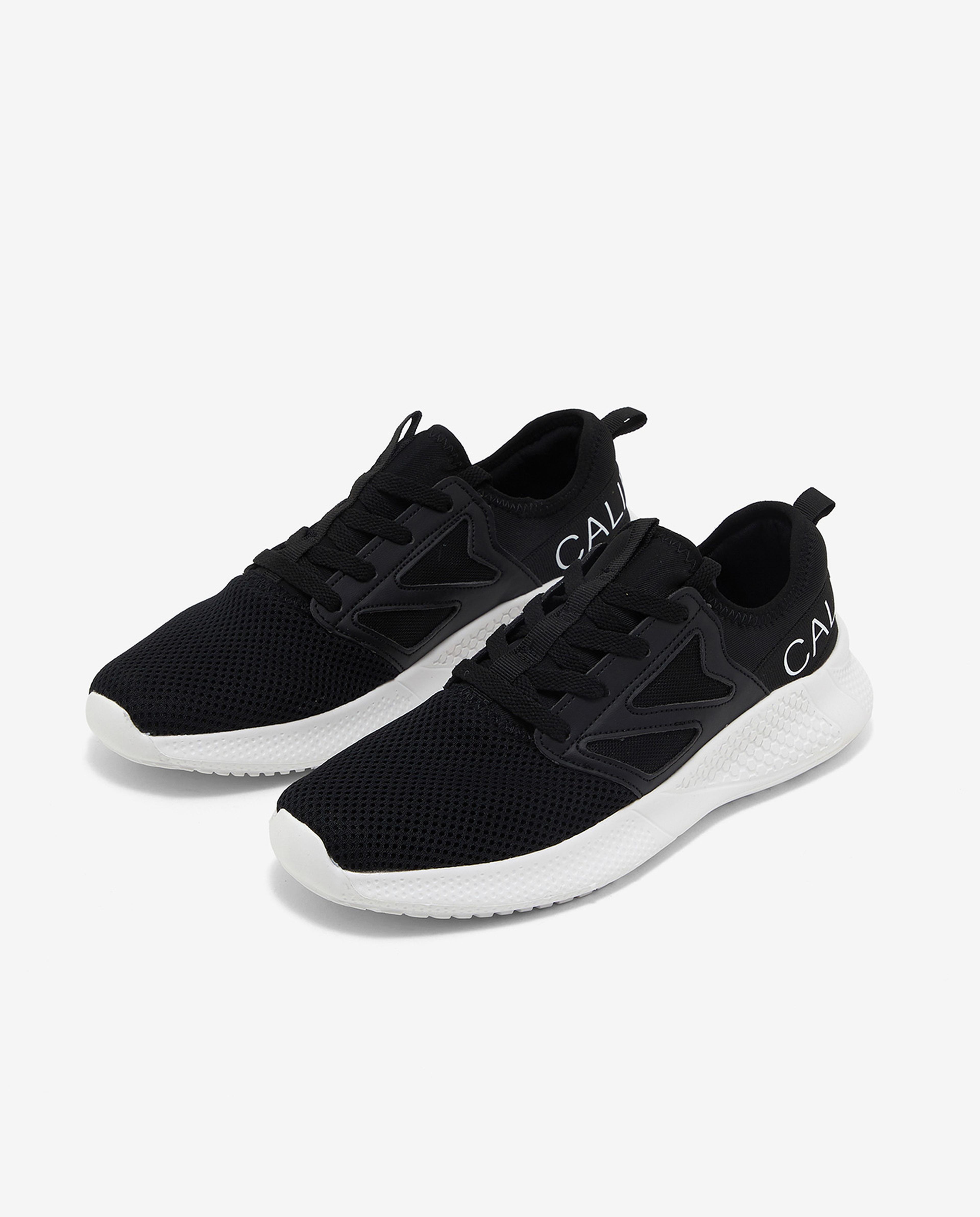 Typography Printed Lace-Up Sports Shoes