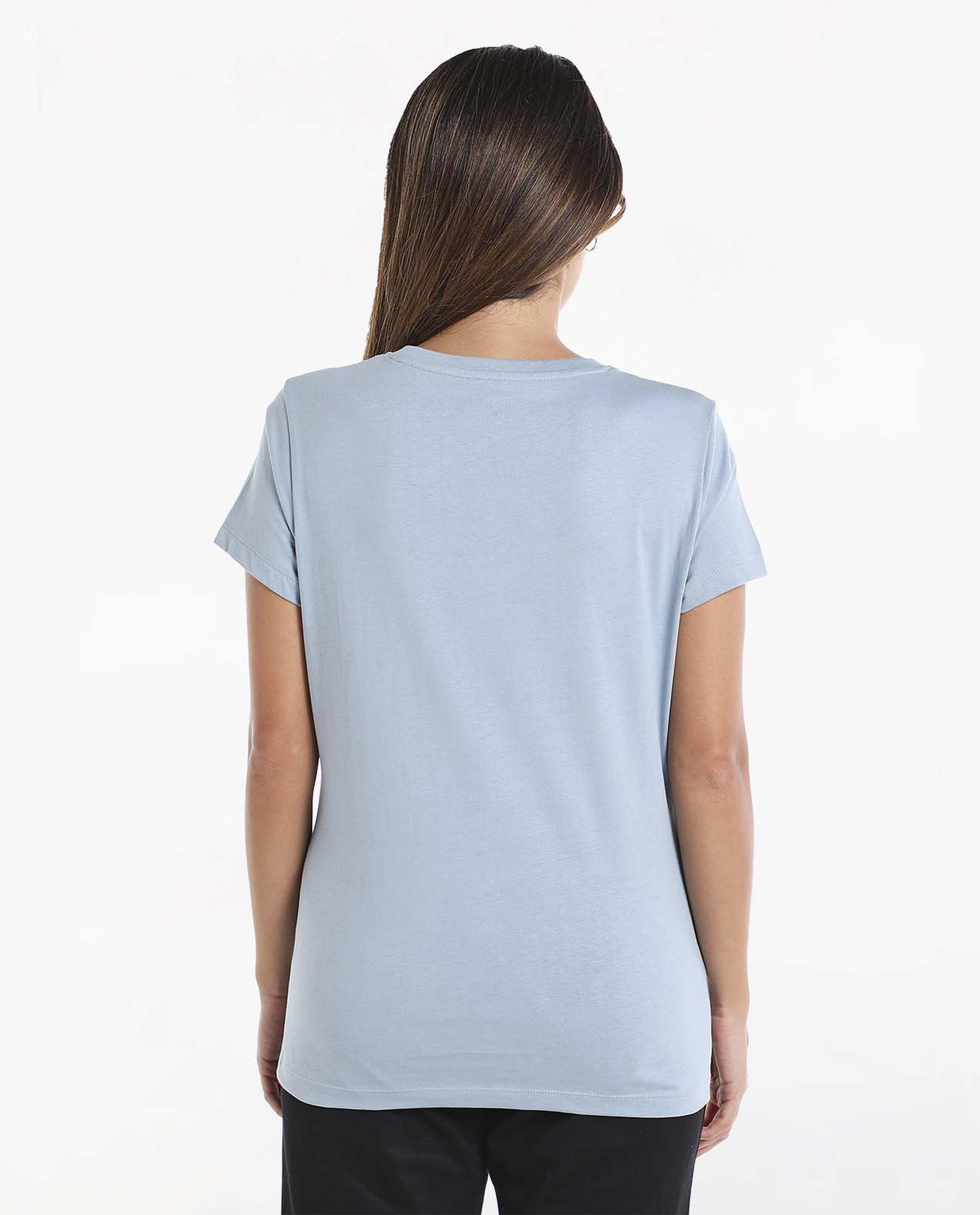 Printed T-Shirt with Round Neck and Short Sleeves