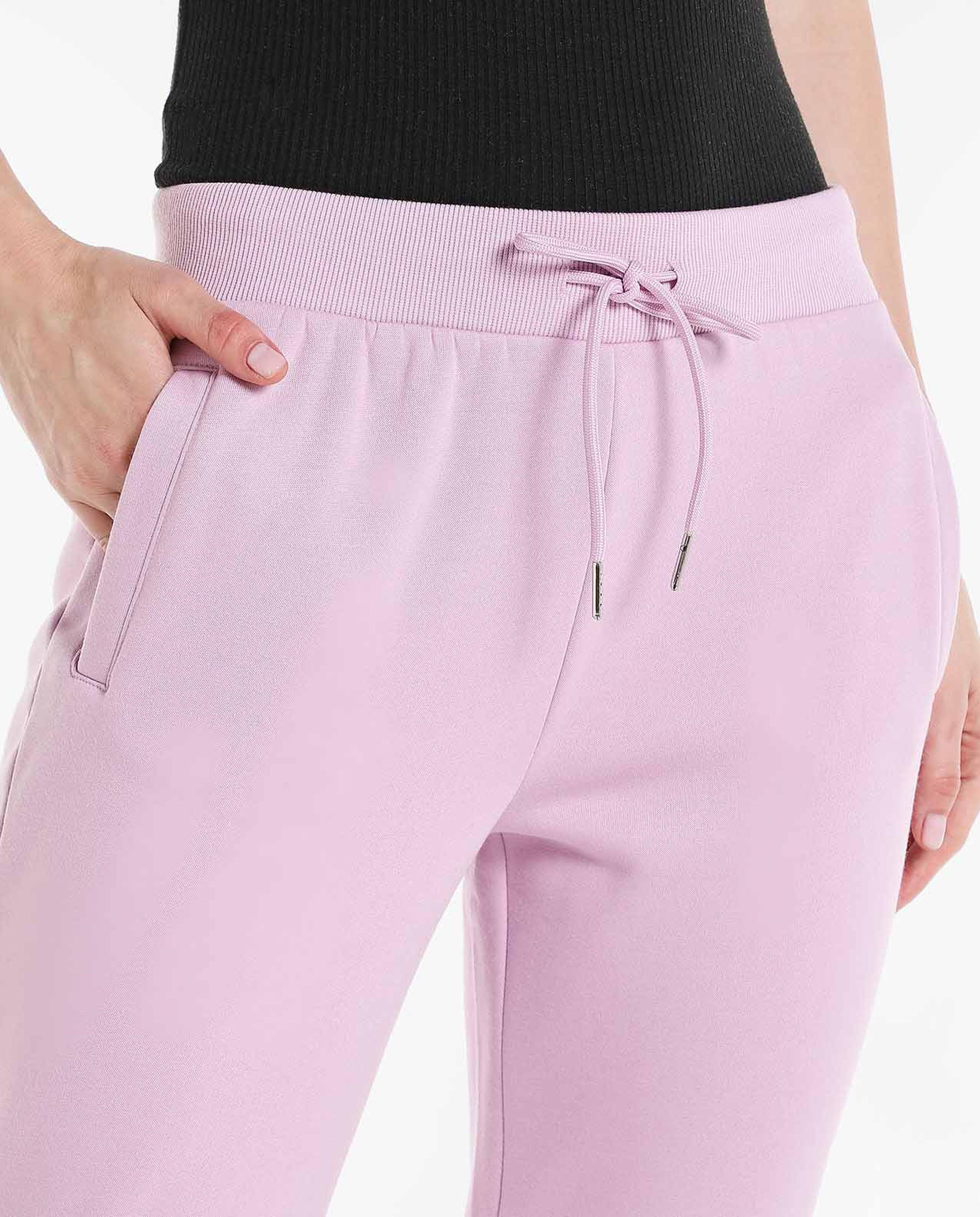 Solid Slim Fit Joggers with Elasticated Waist