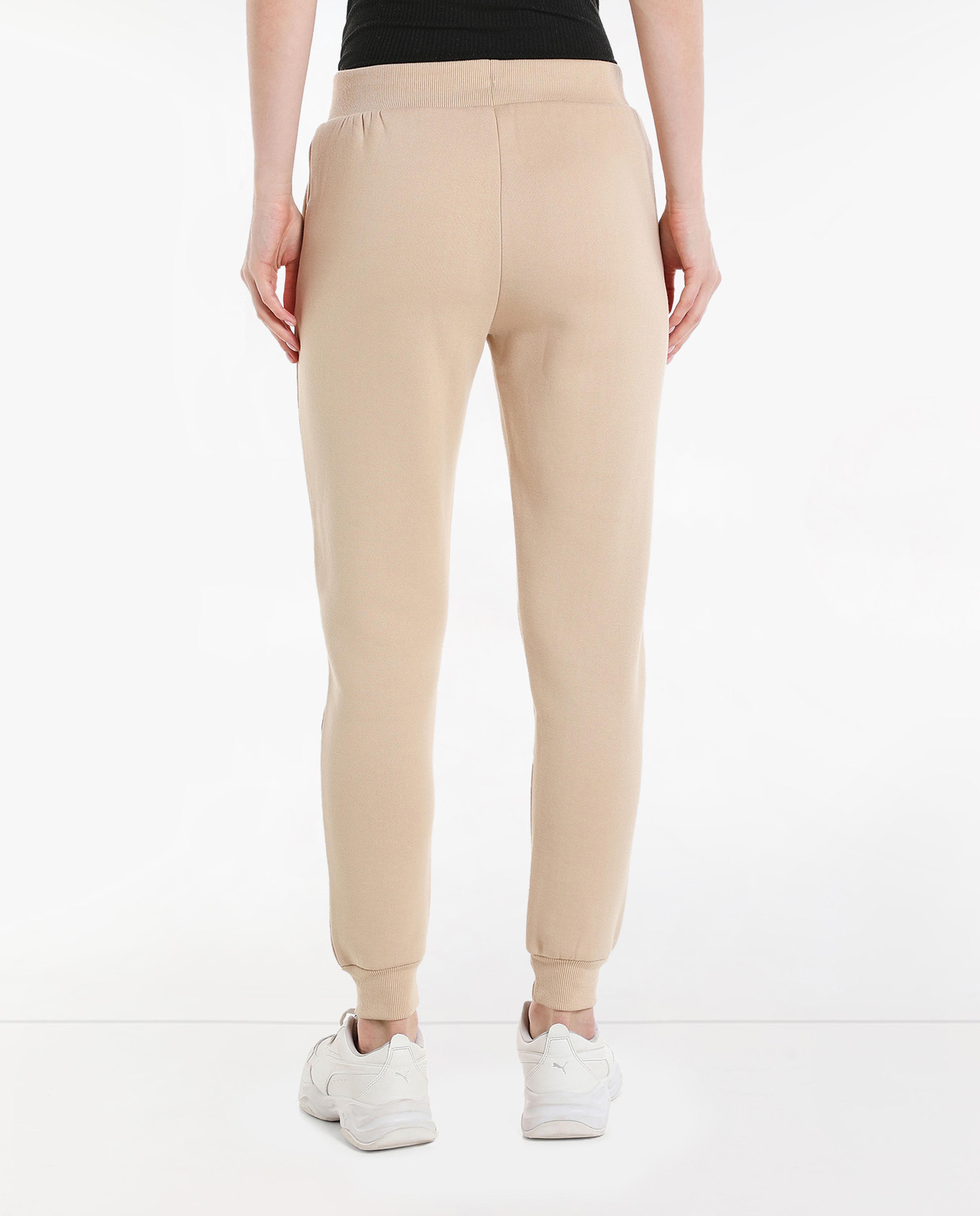 Solid Slim Fit Joggers with Elasticated Waist