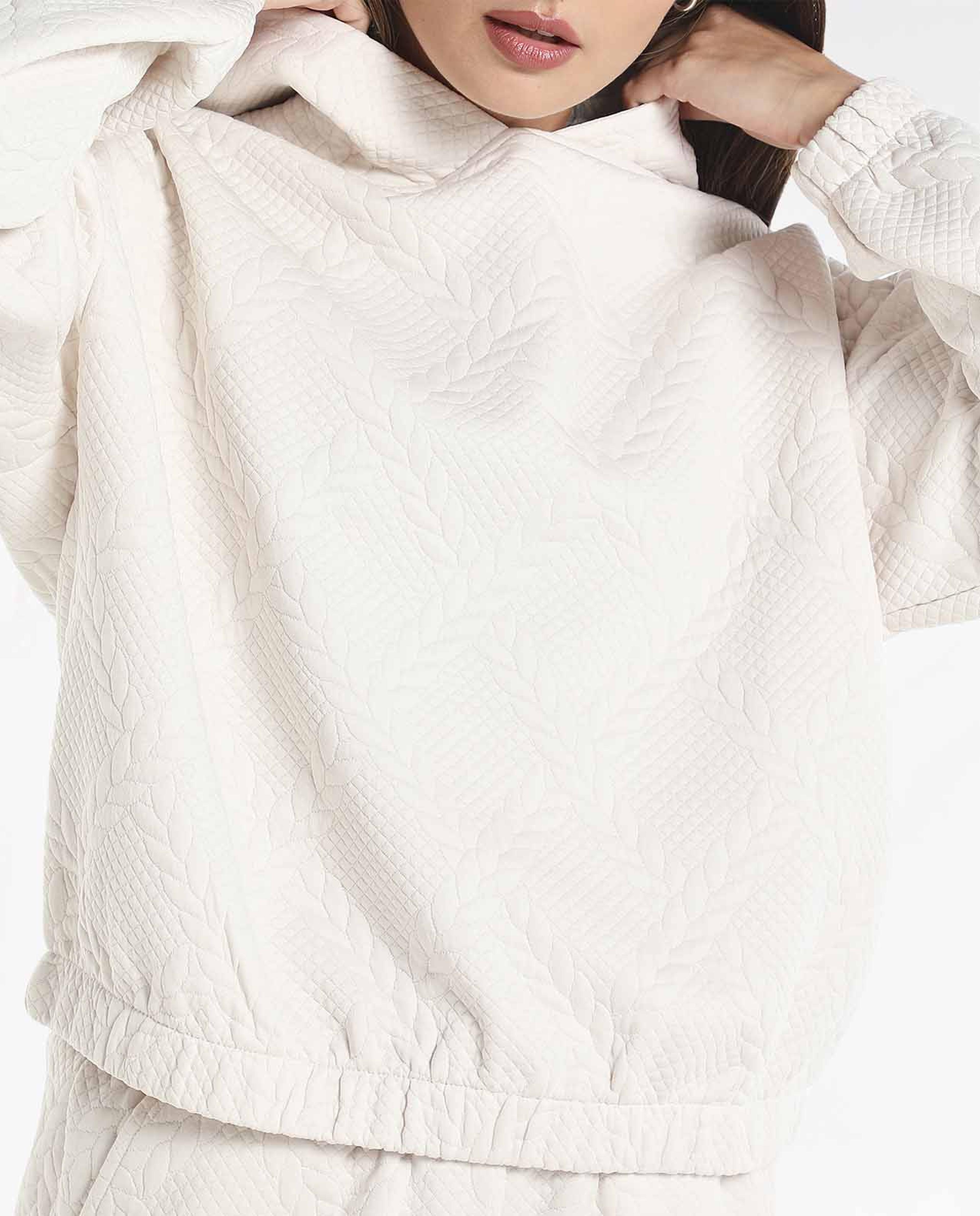 Solid Hooded Sweatshirt with Long Sleeves