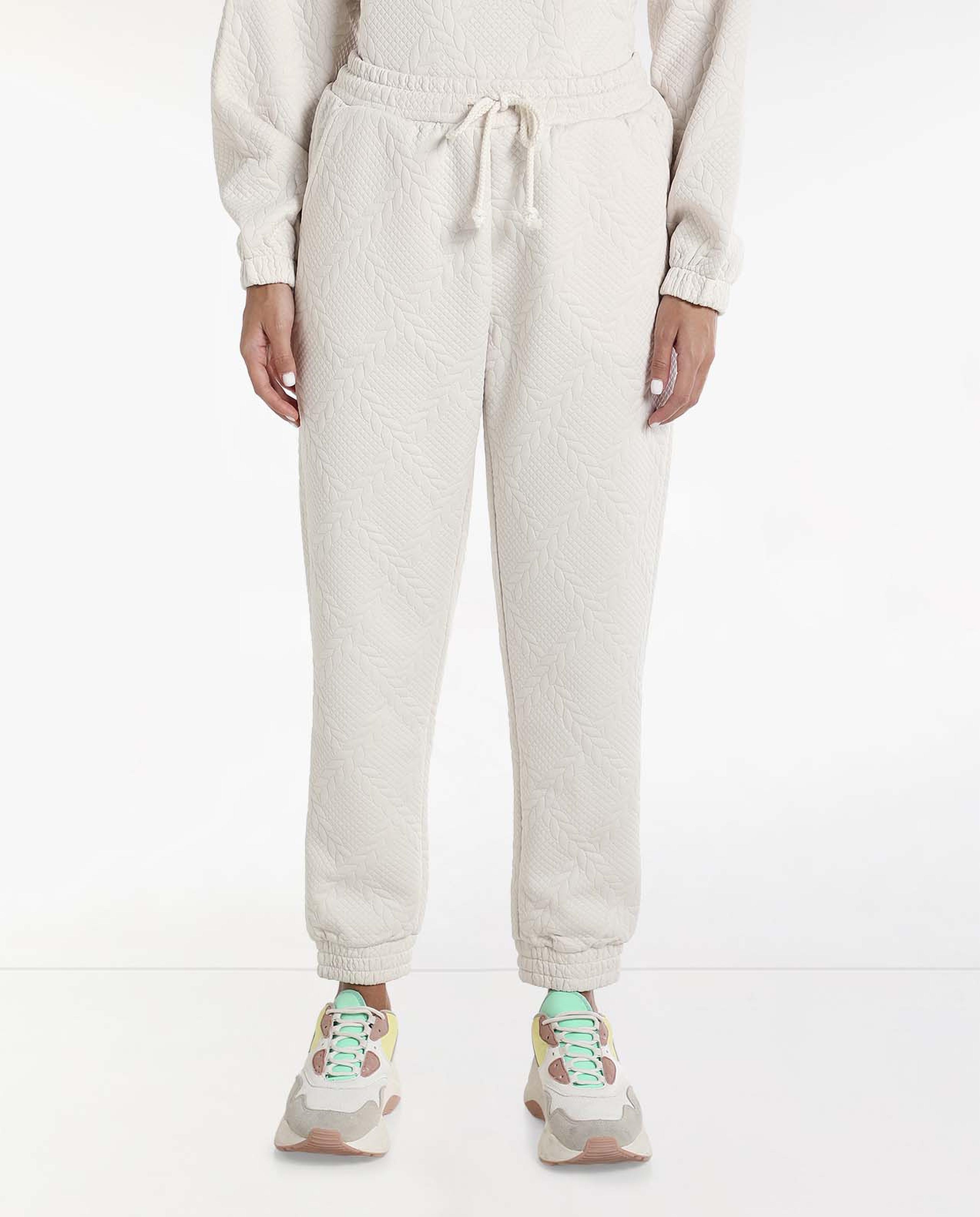 Solid Knit Joggers with Elasticated Drawstring Waist
