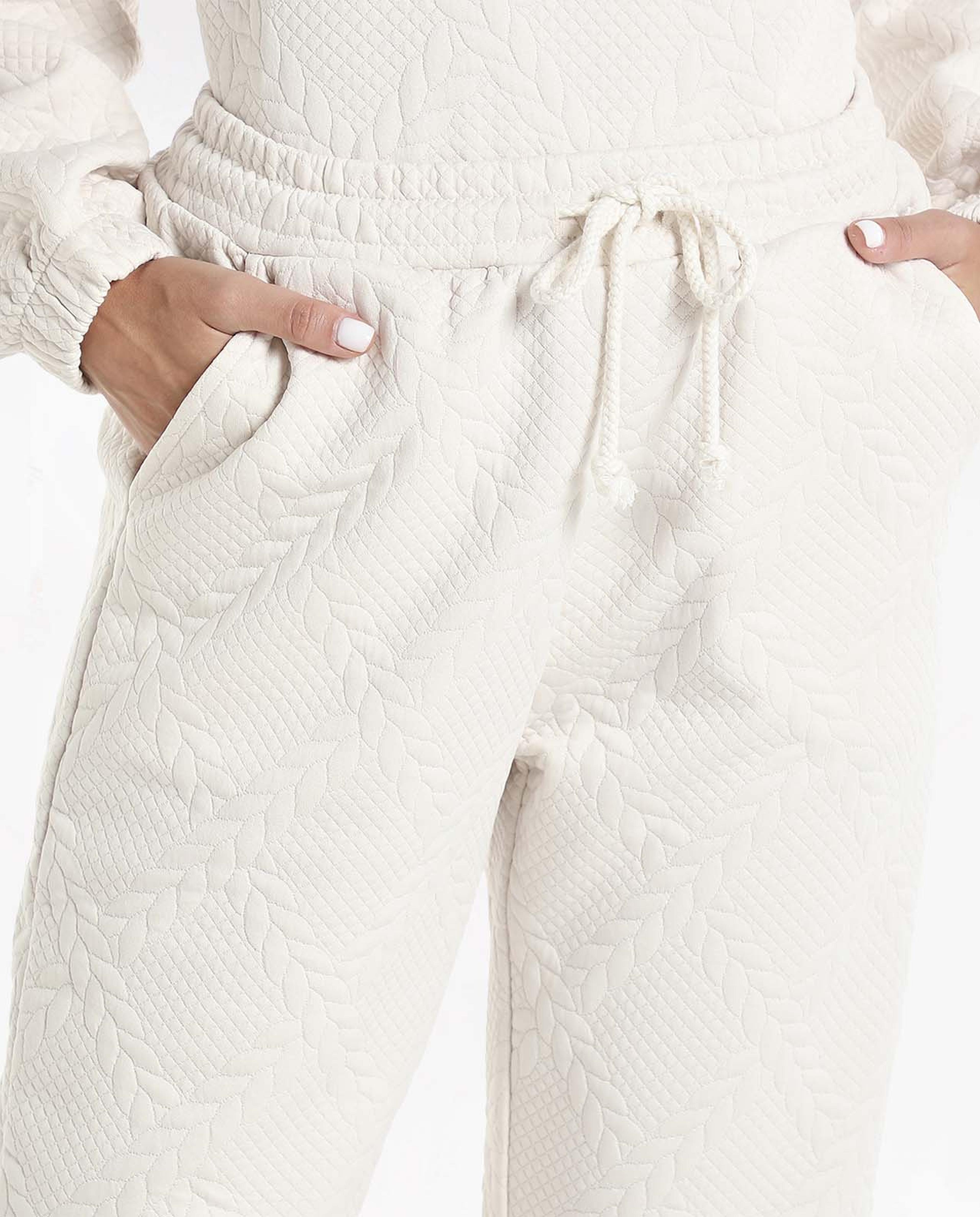 Solid Knit Joggers with Elasticated Drawstring Waist