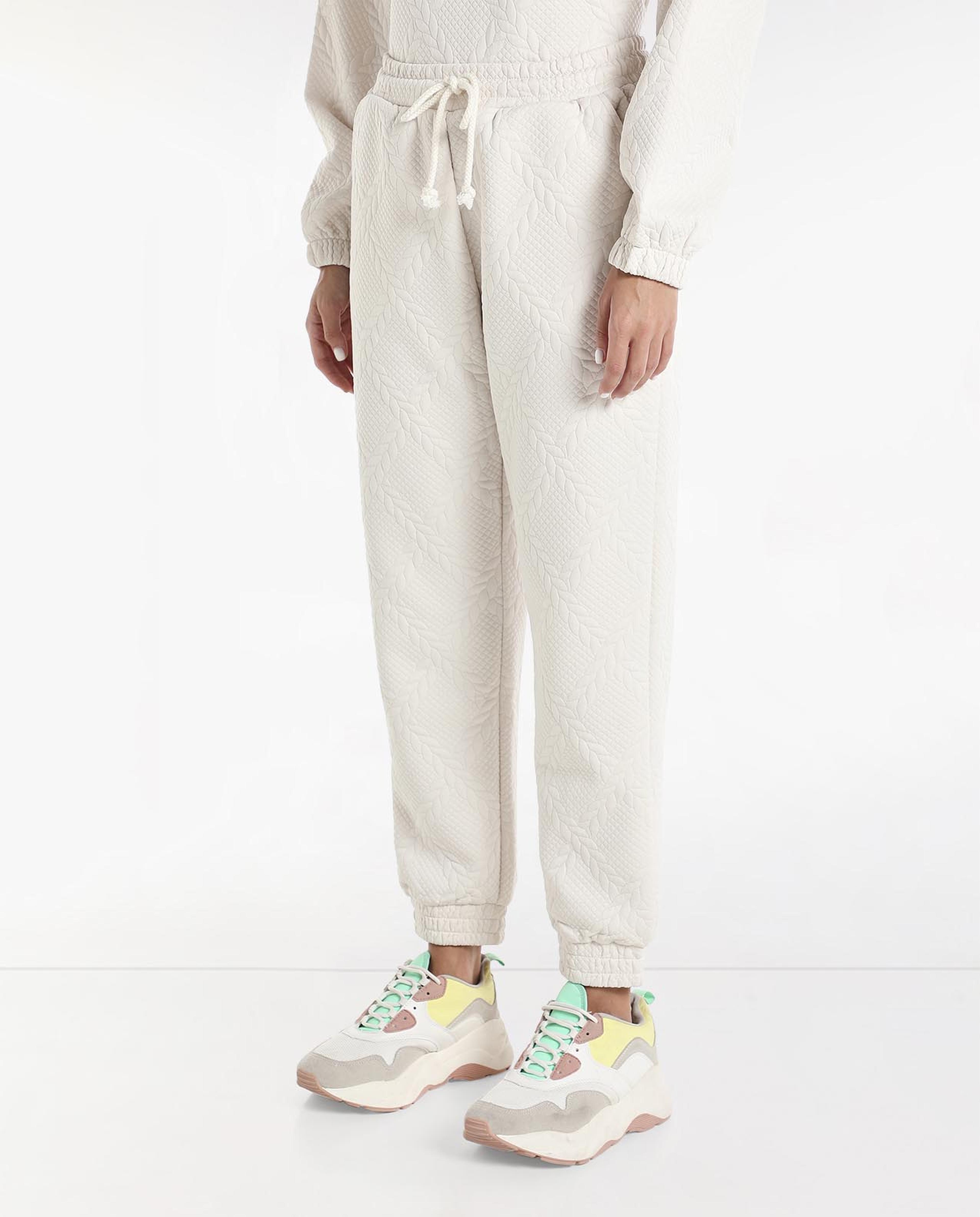 Solid Knit Joggers with Elasticated Drawstring Waist