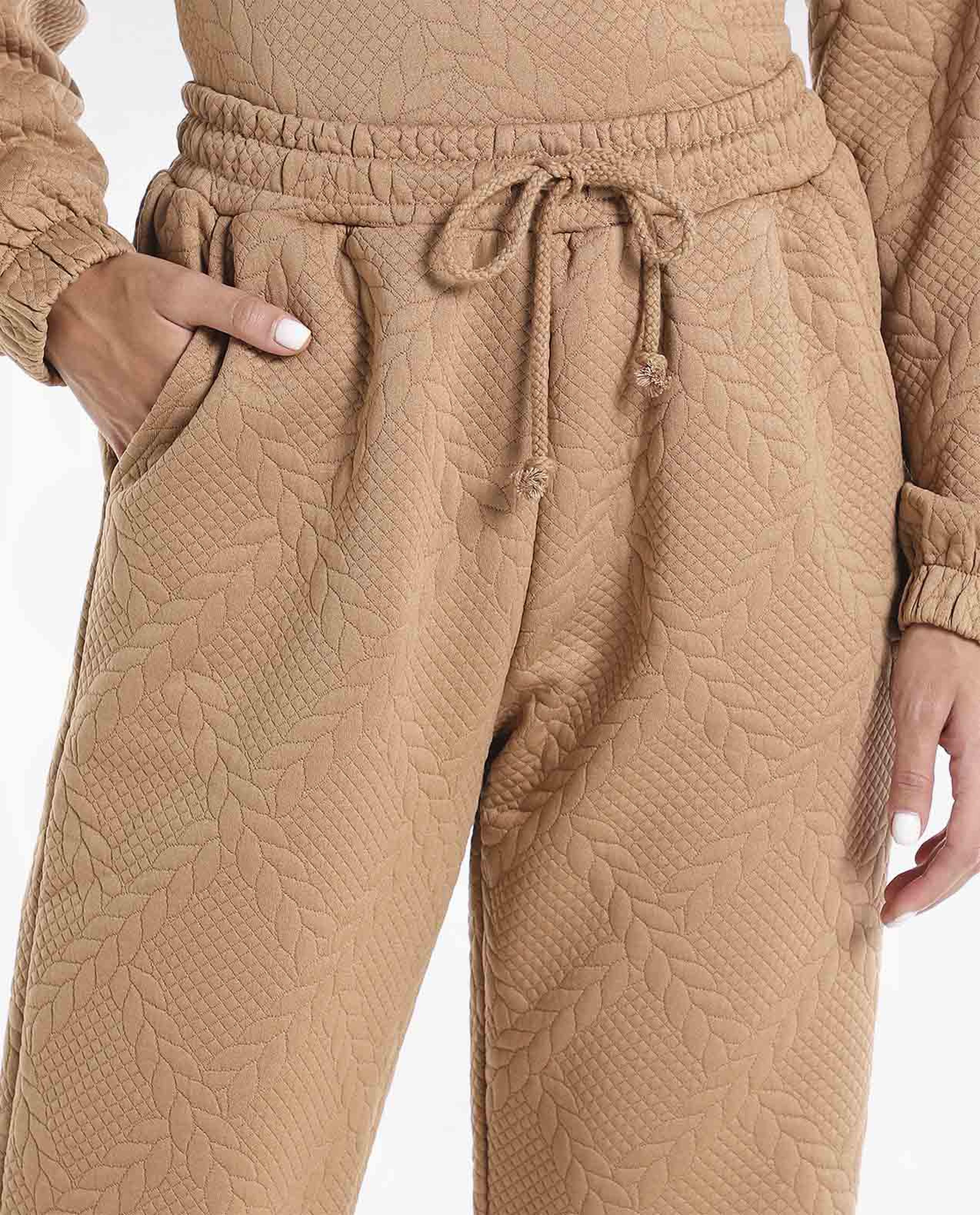 Solid Knit Joggers with Elasticated Drawstring Waist