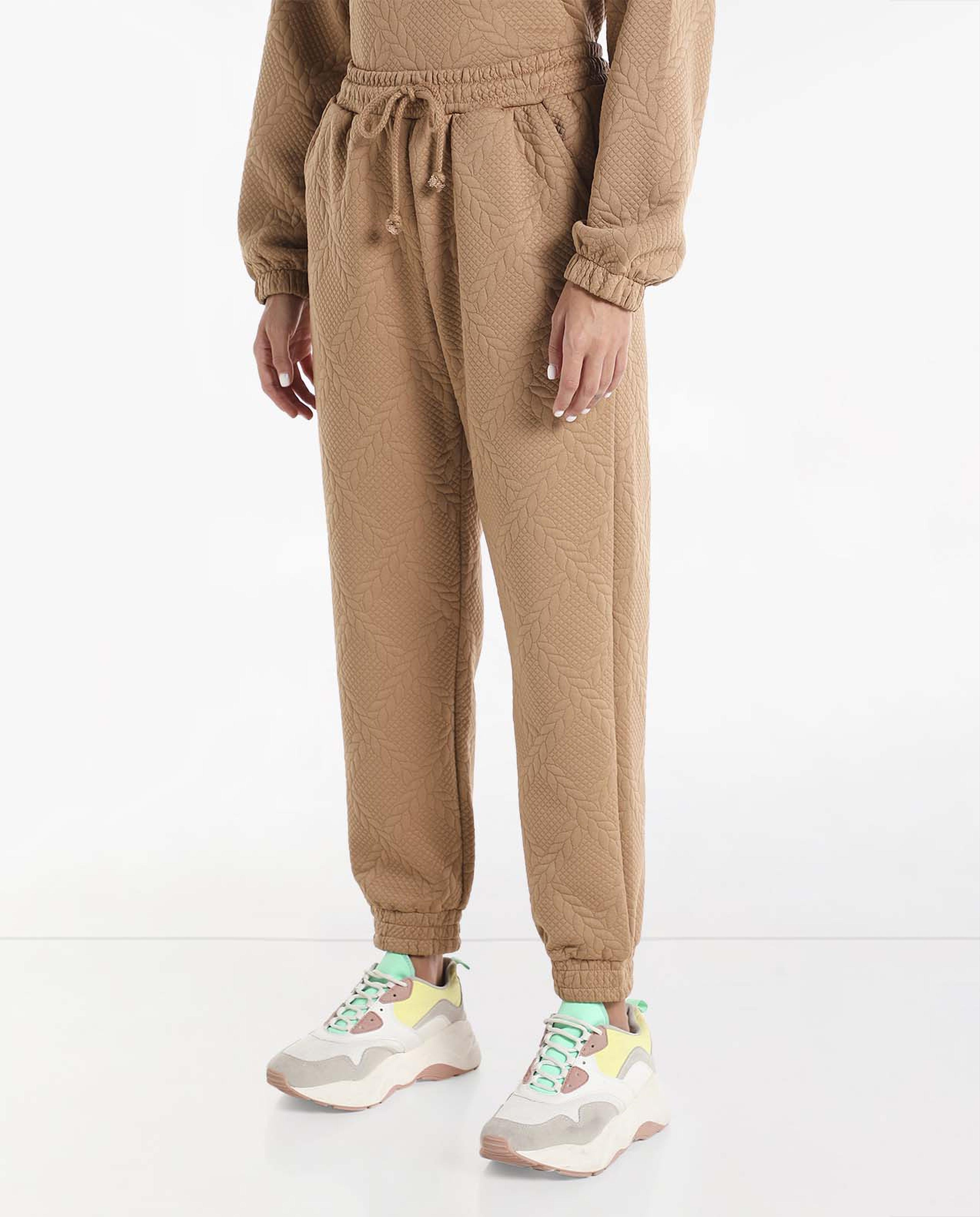 Solid Knit Joggers with Elasticated Drawstring Waist