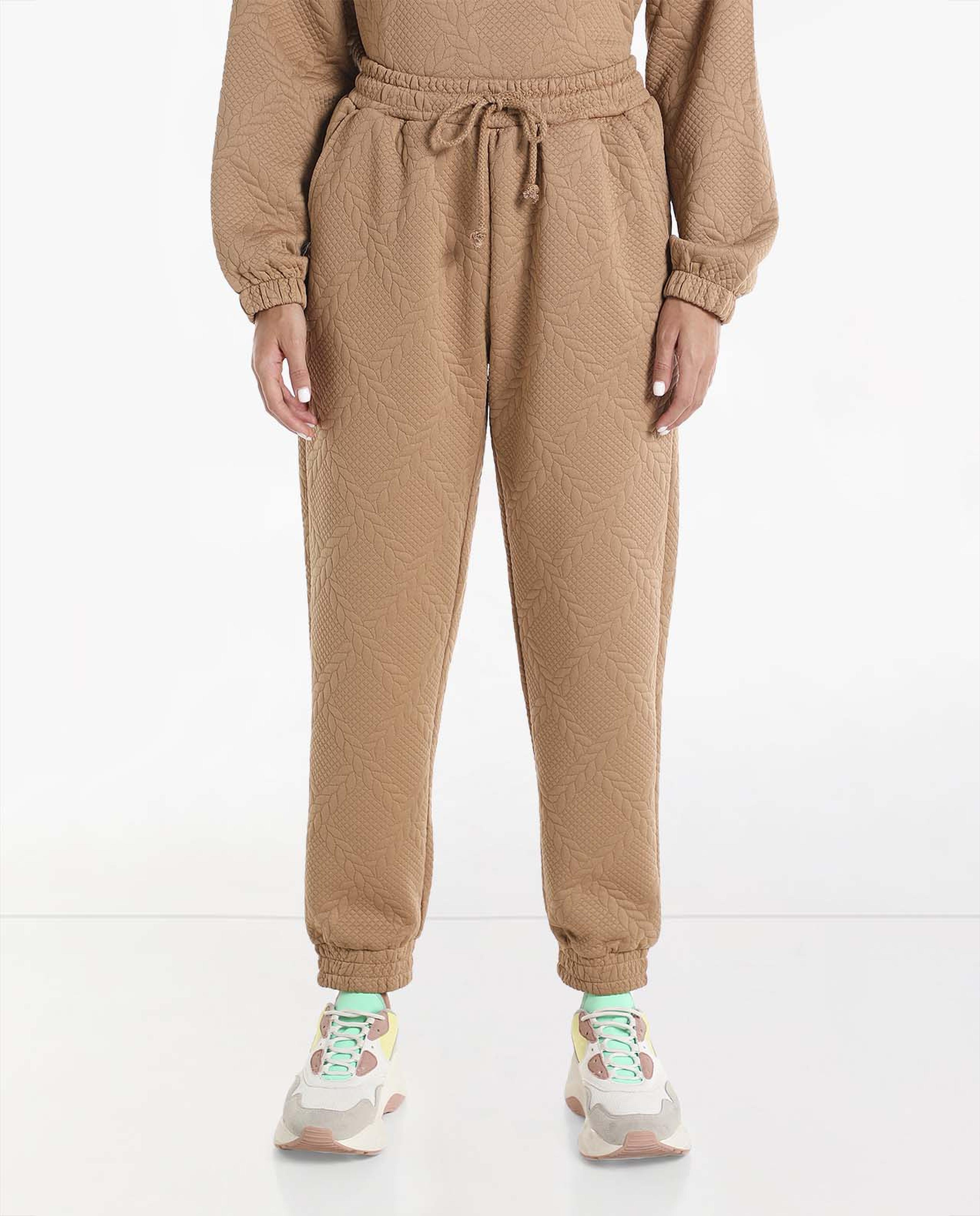 Solid Knit Joggers with Elasticated Drawstring Waist