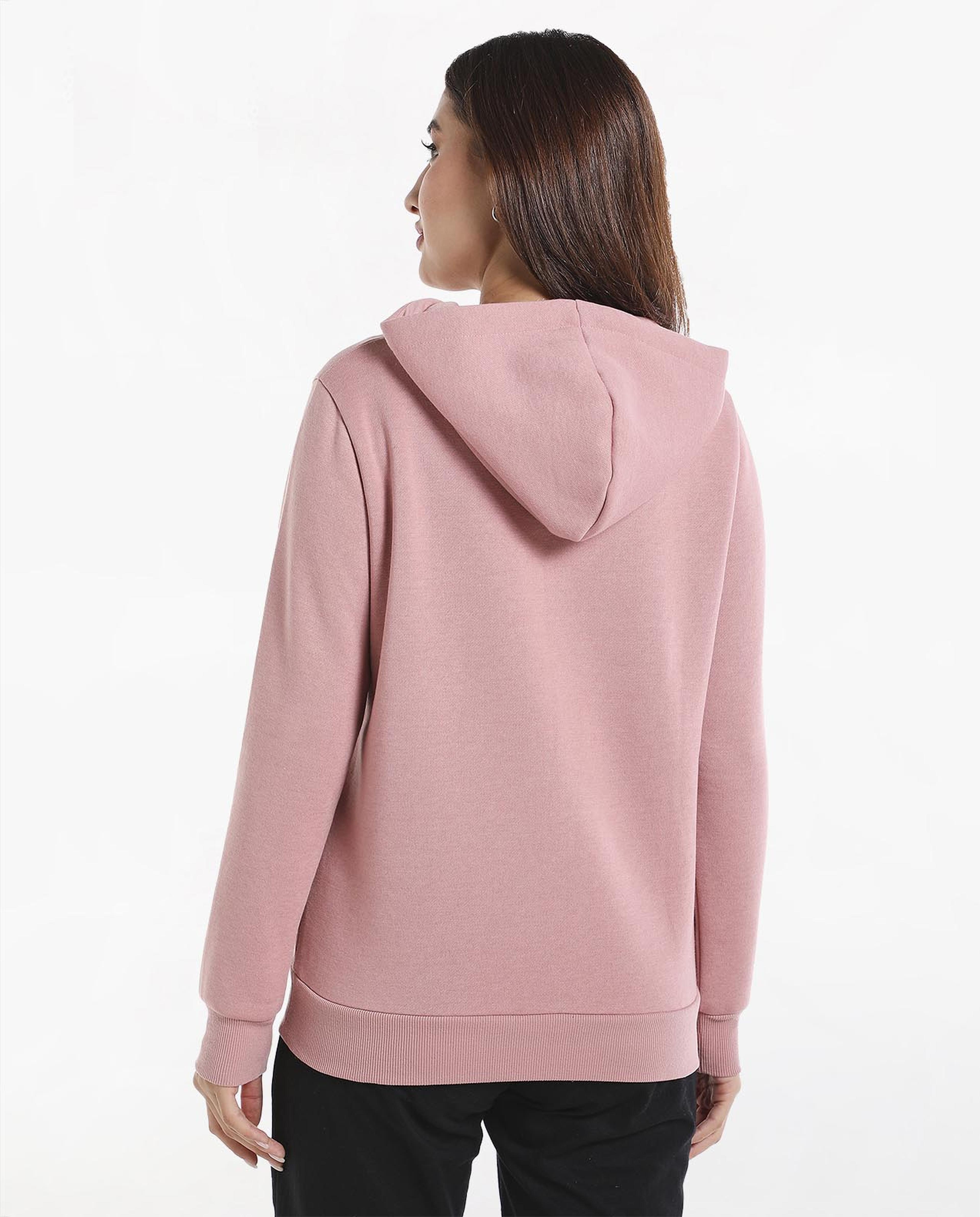 Typography Printed Sweatshirt with Hooded Neck and Long Sleeves