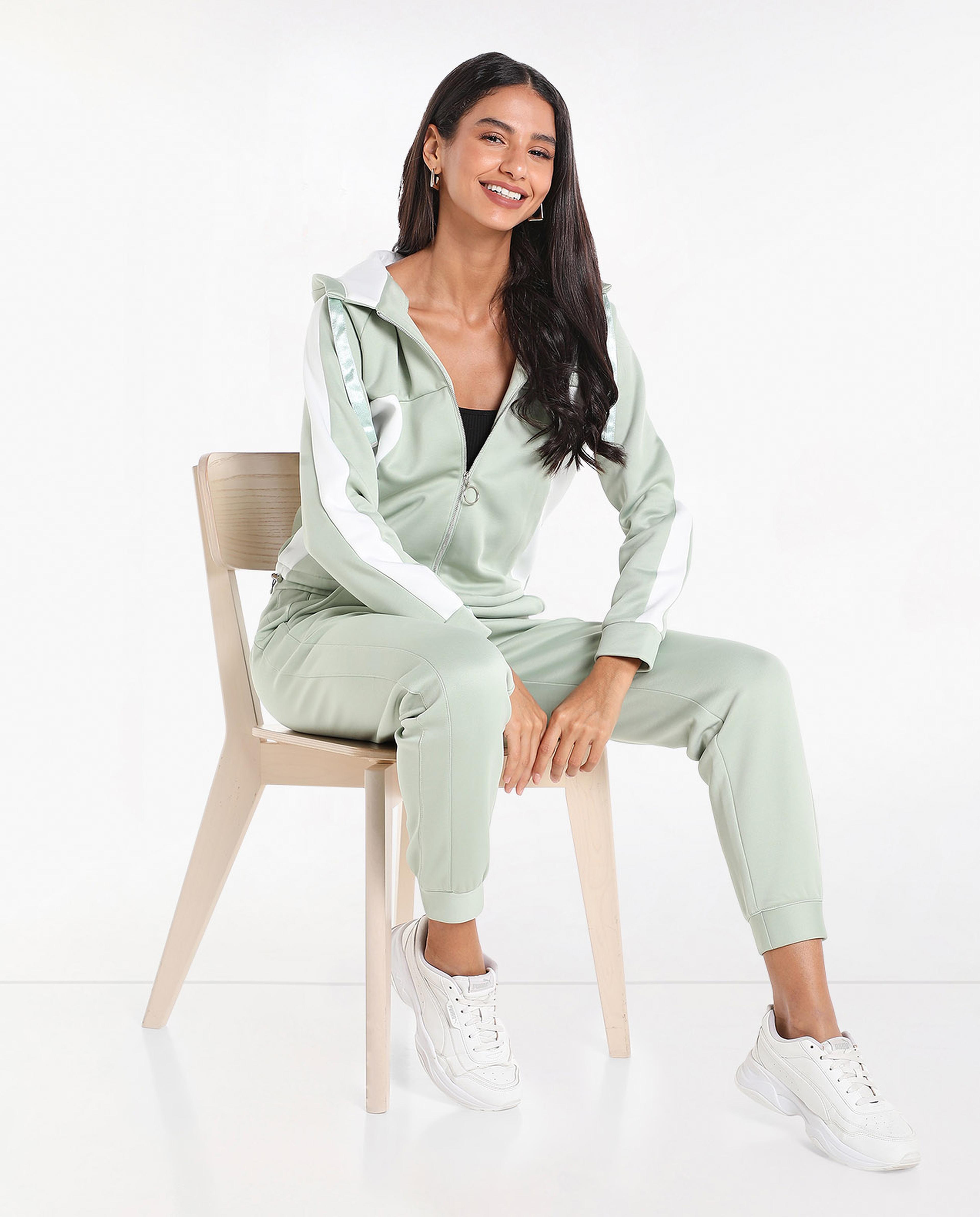 Solid Mid-Rise Joggers with Drawstring Closure