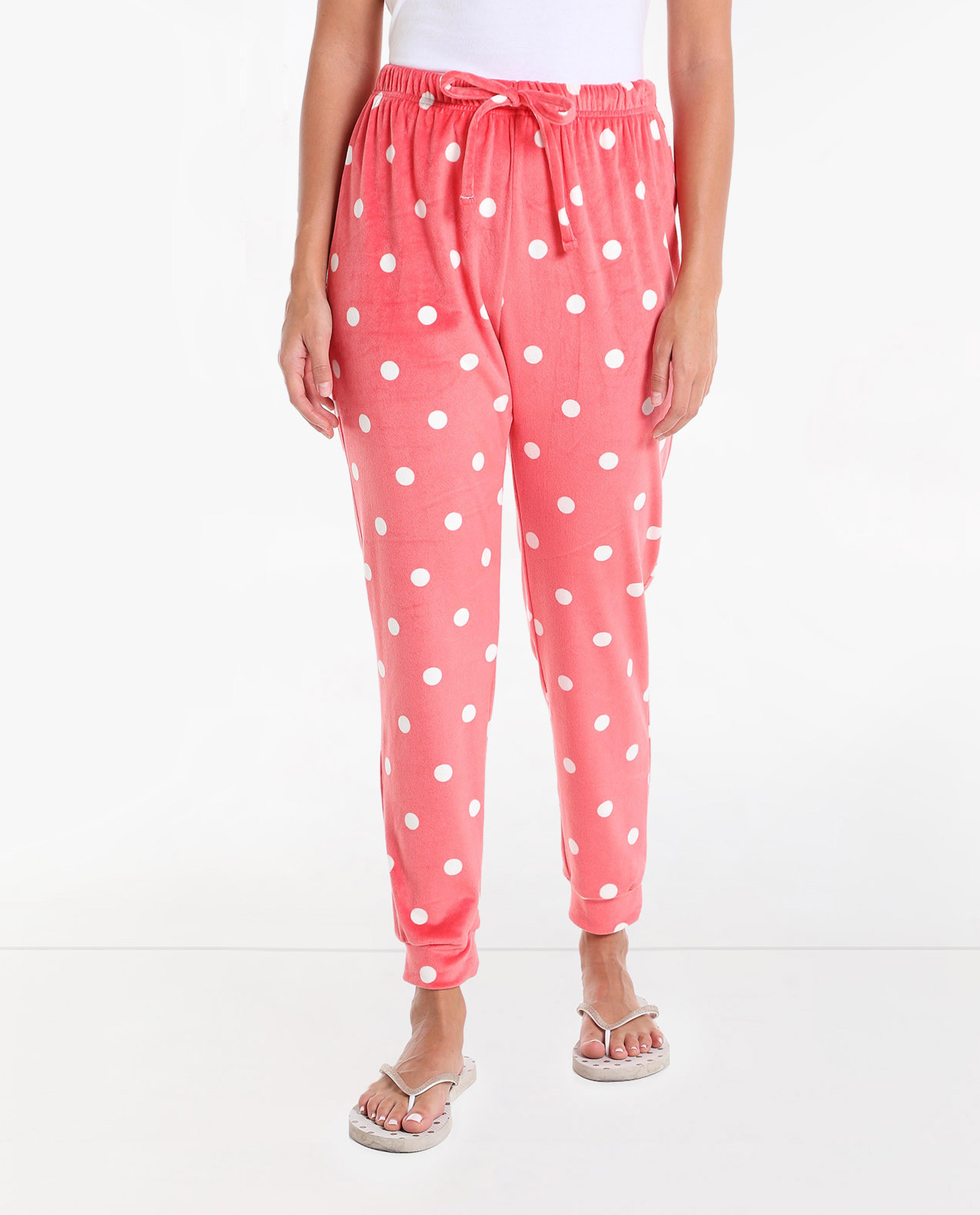 Printed Lounge Pants With Drawstring Waist