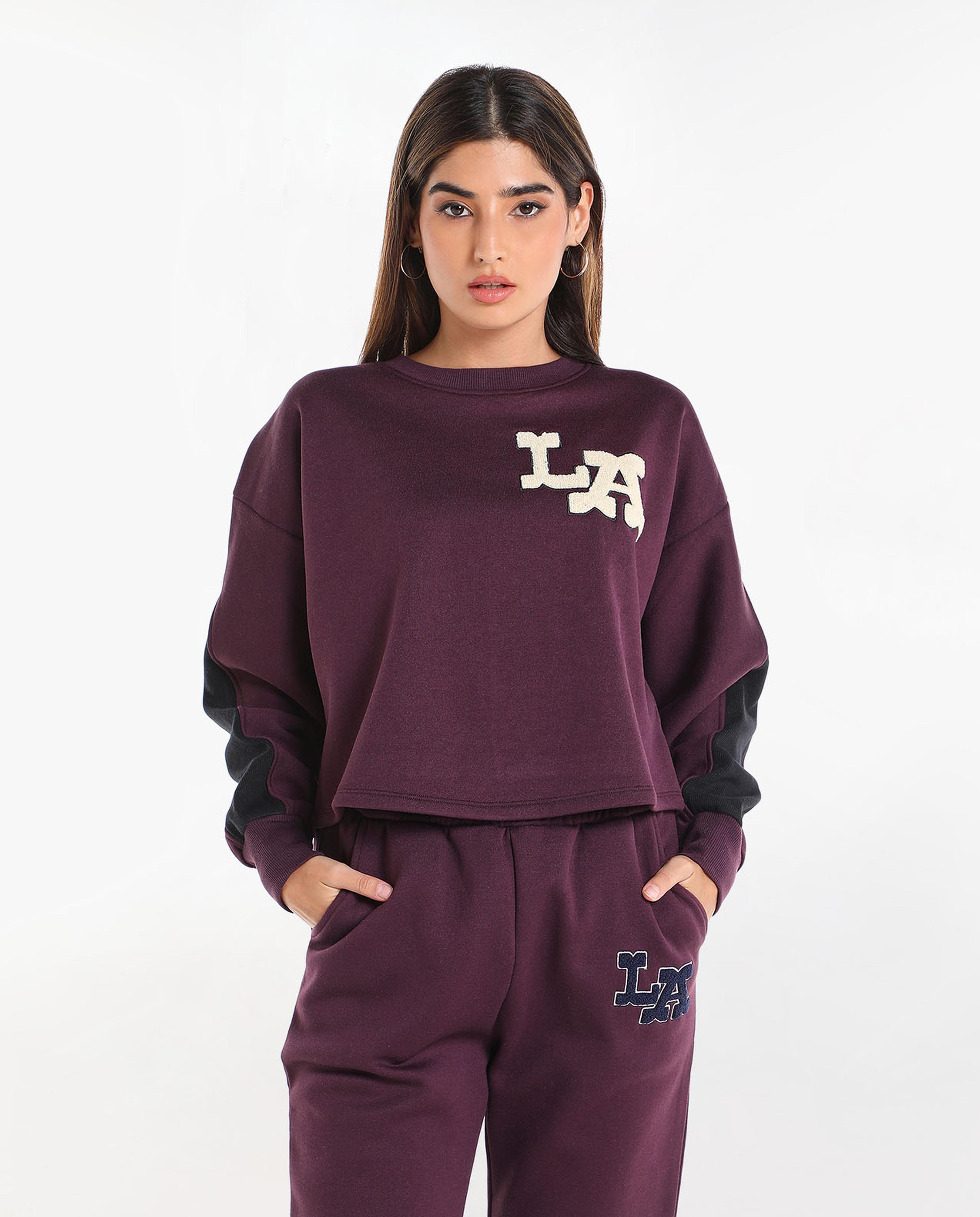 Embroidered Casual Sweatshirt