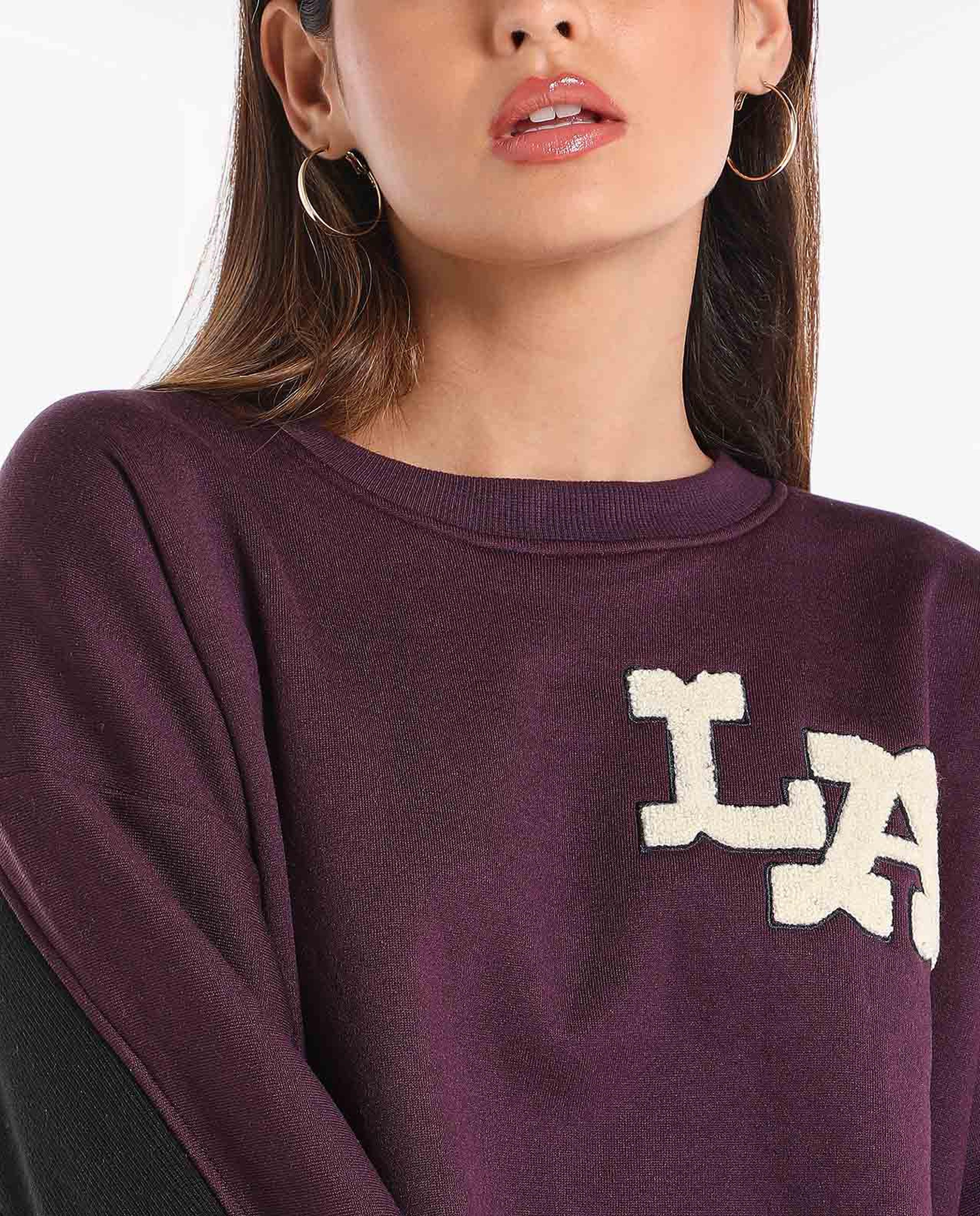 Embroidered Casual Sweatshirt