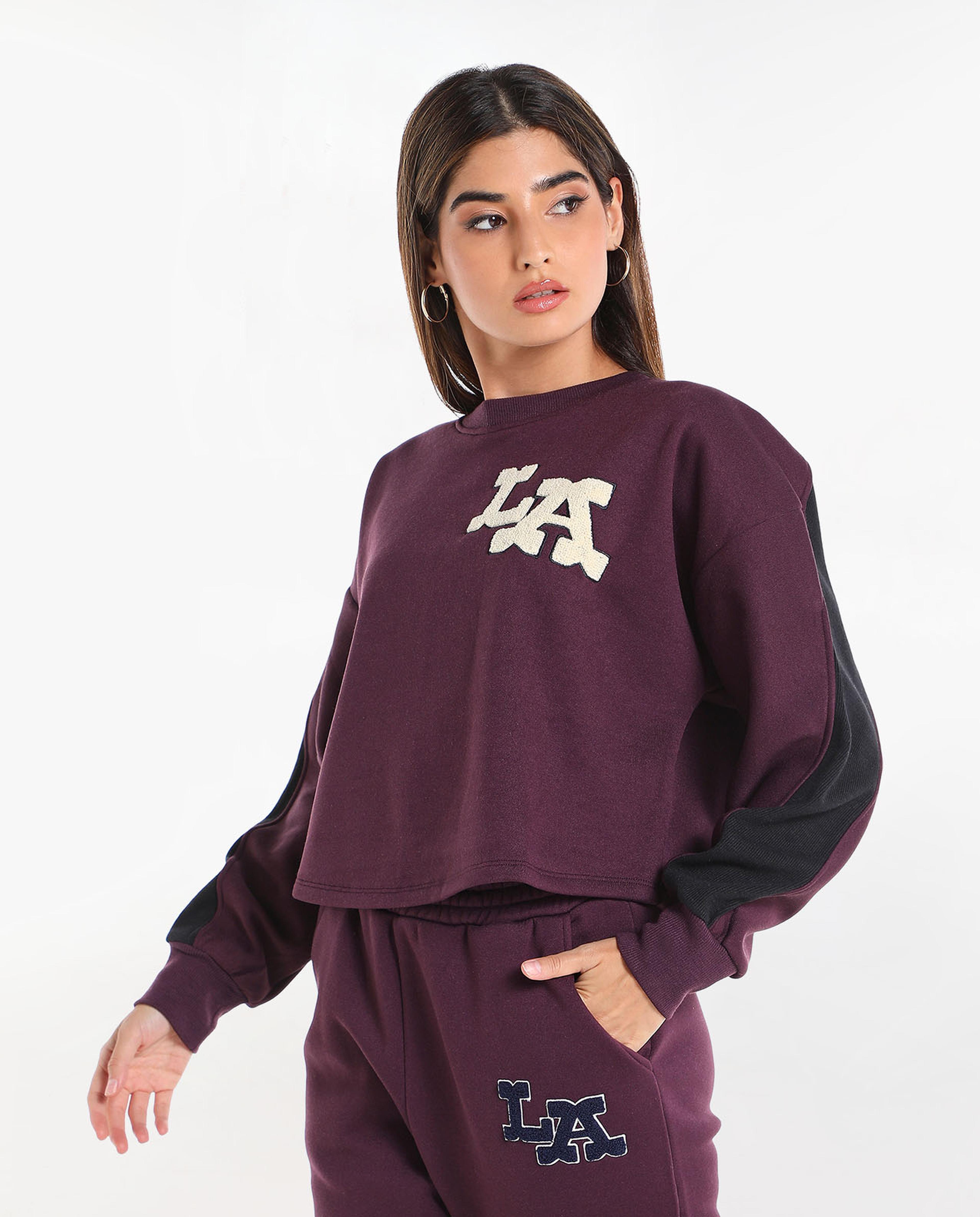 Embroidered Casual Sweatshirt