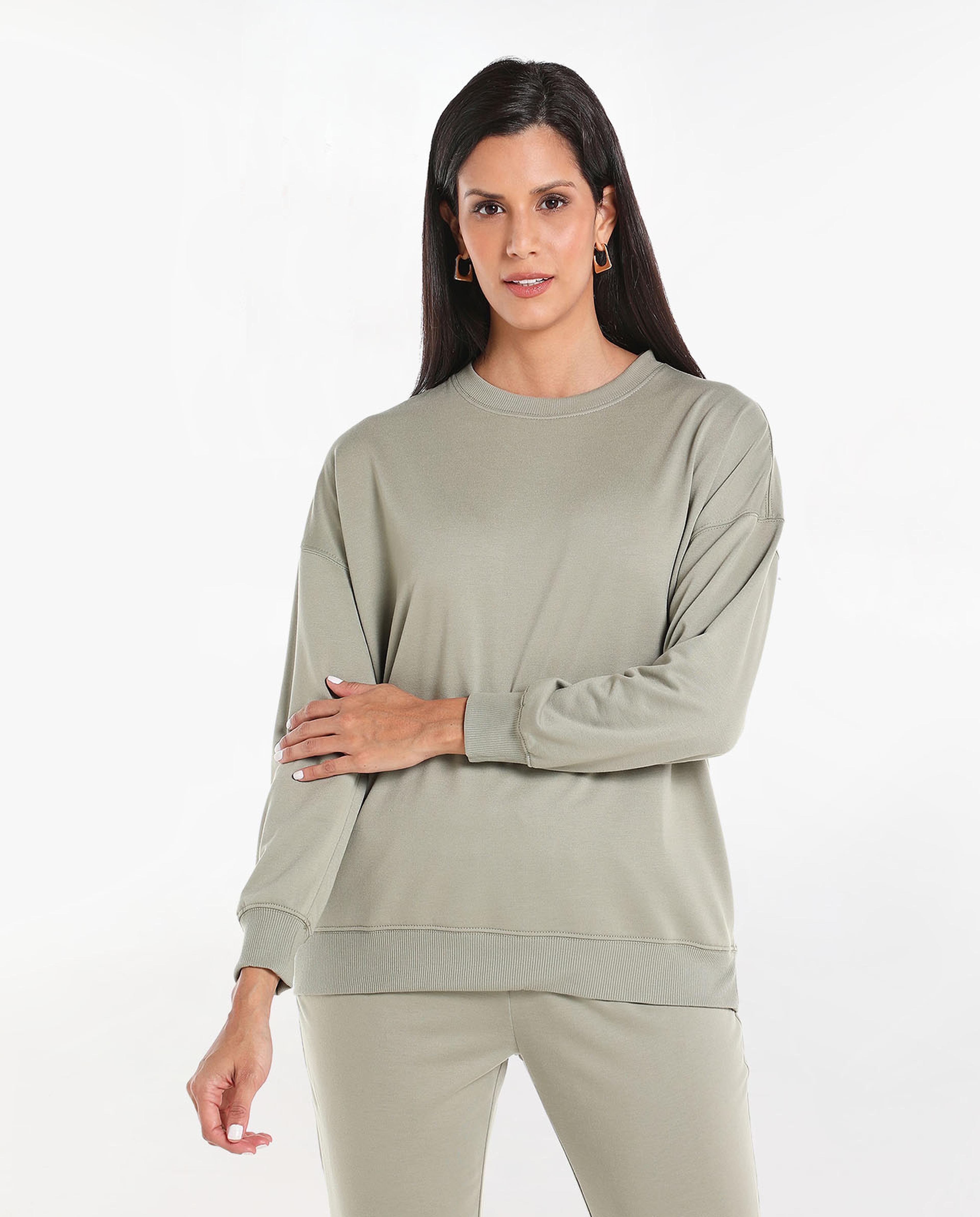 Solid Casual Sweatshirt
