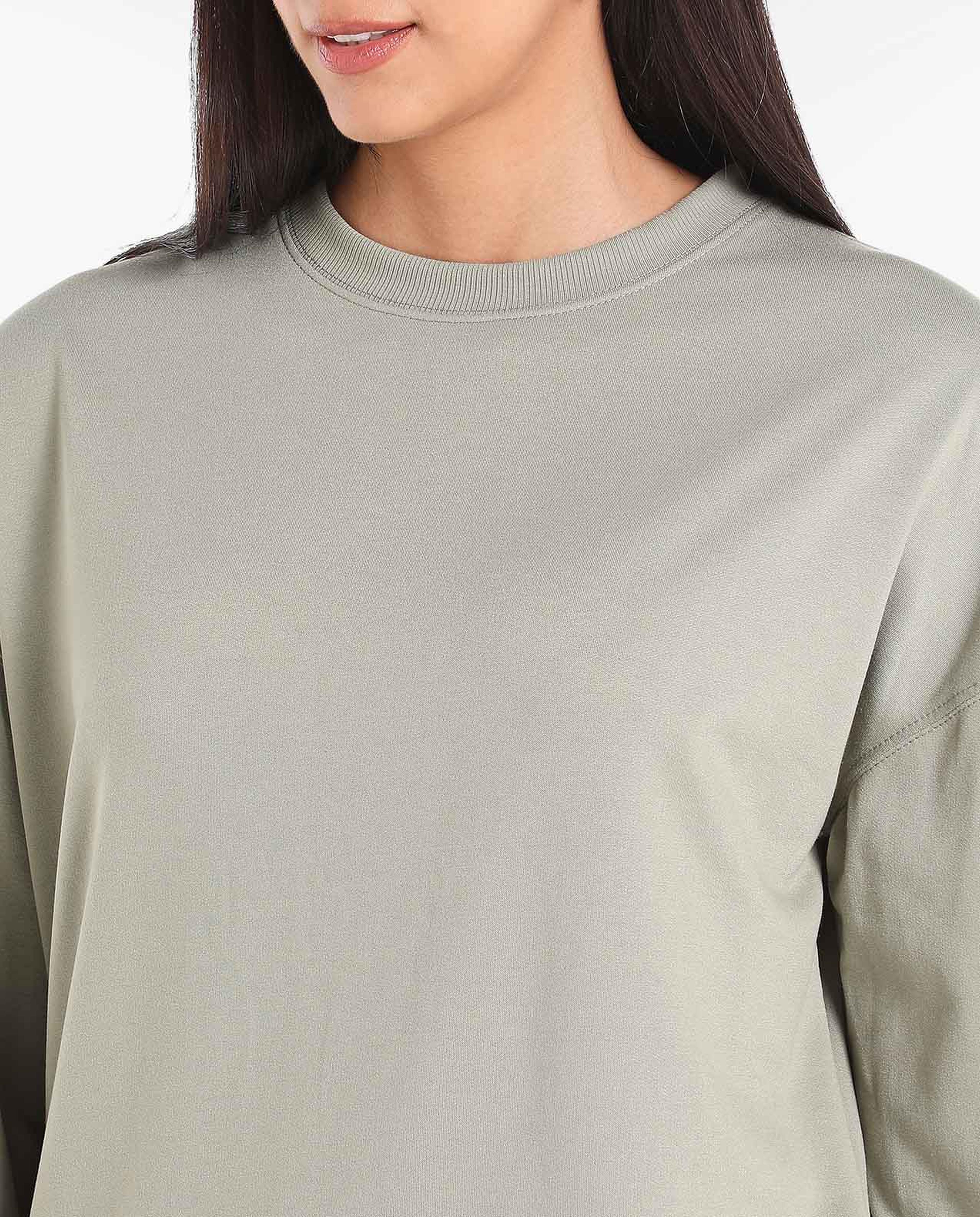 Solid Casual Sweatshirt