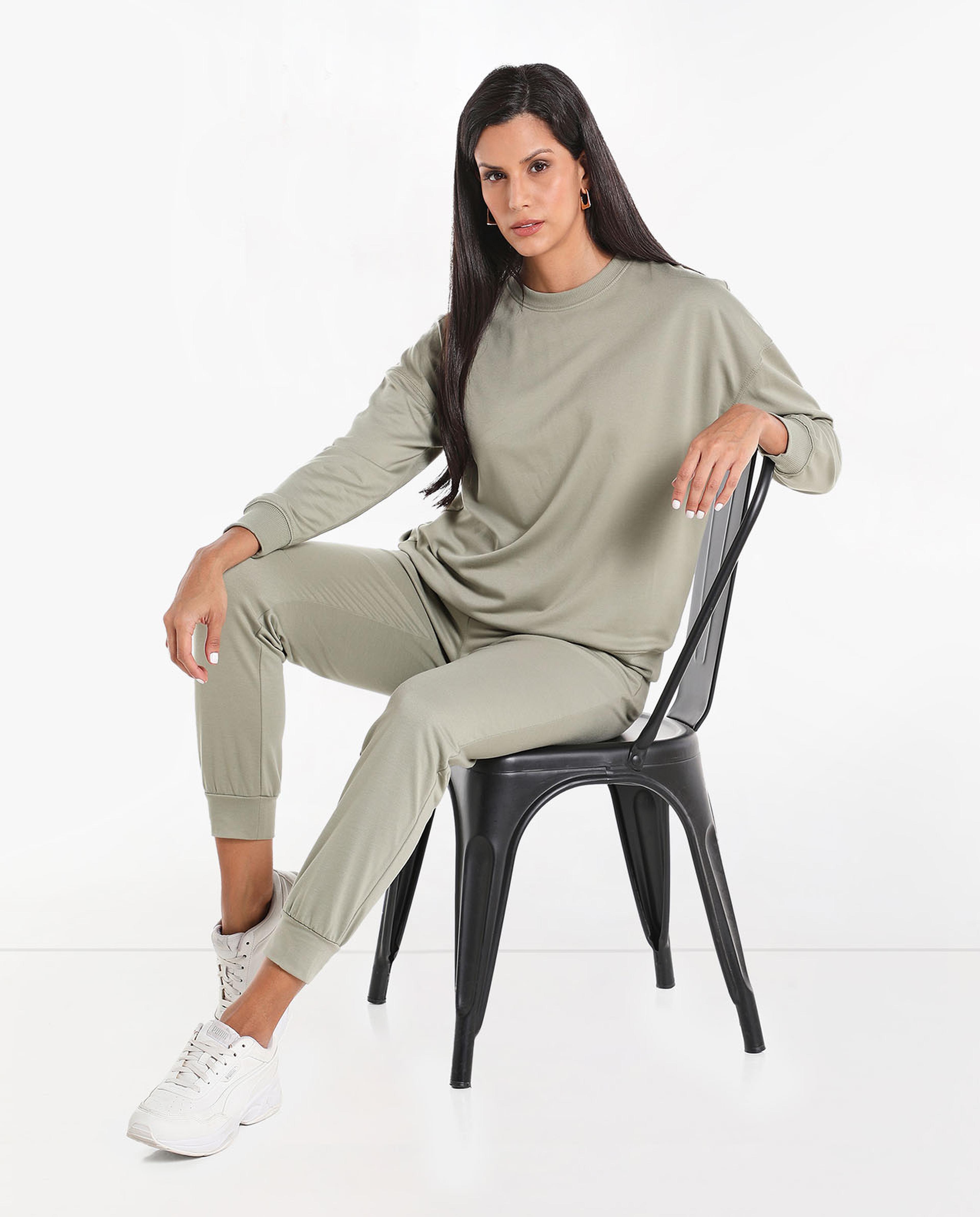 Solid Casual Sweatshirt