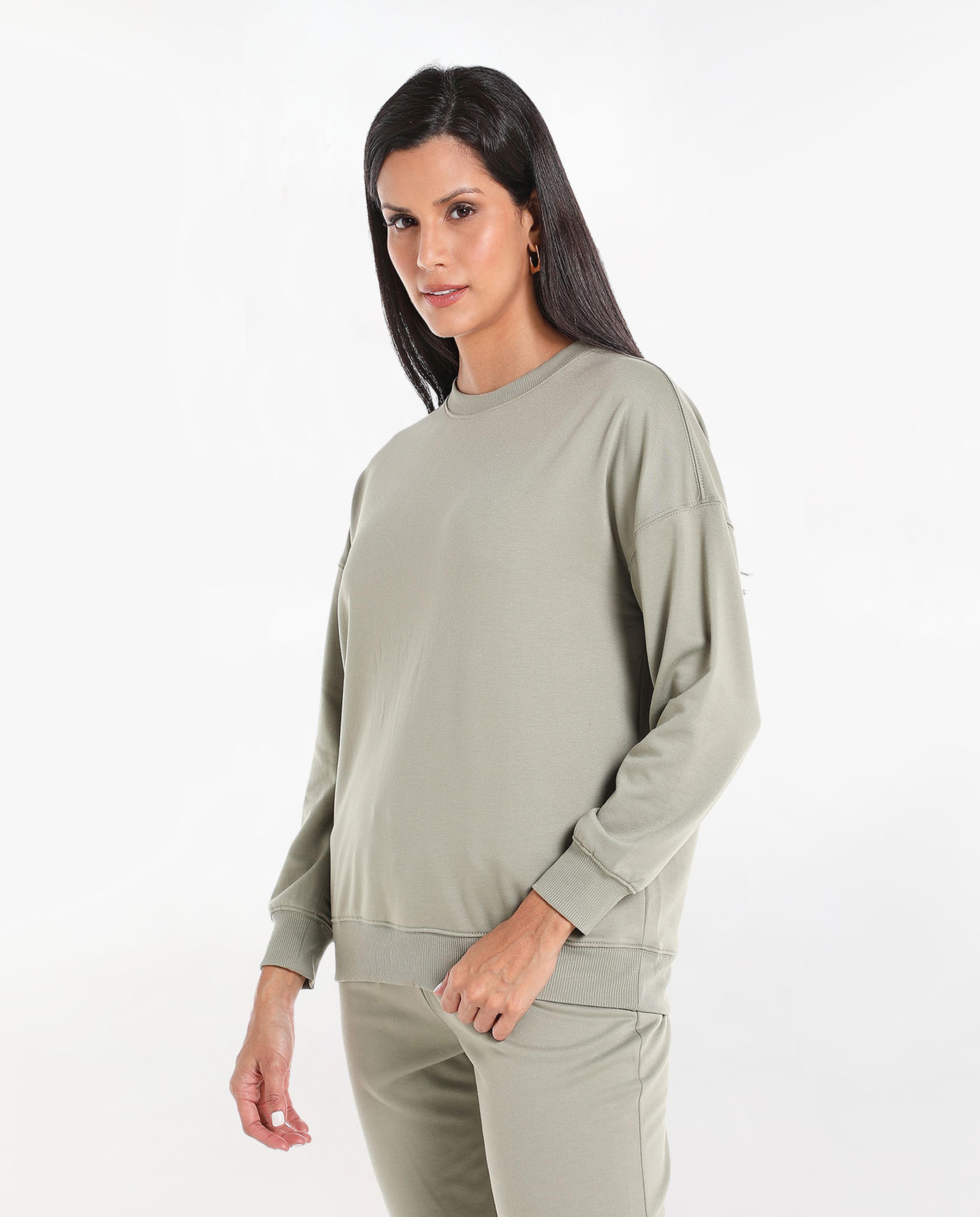 Solid Casual Sweatshirt