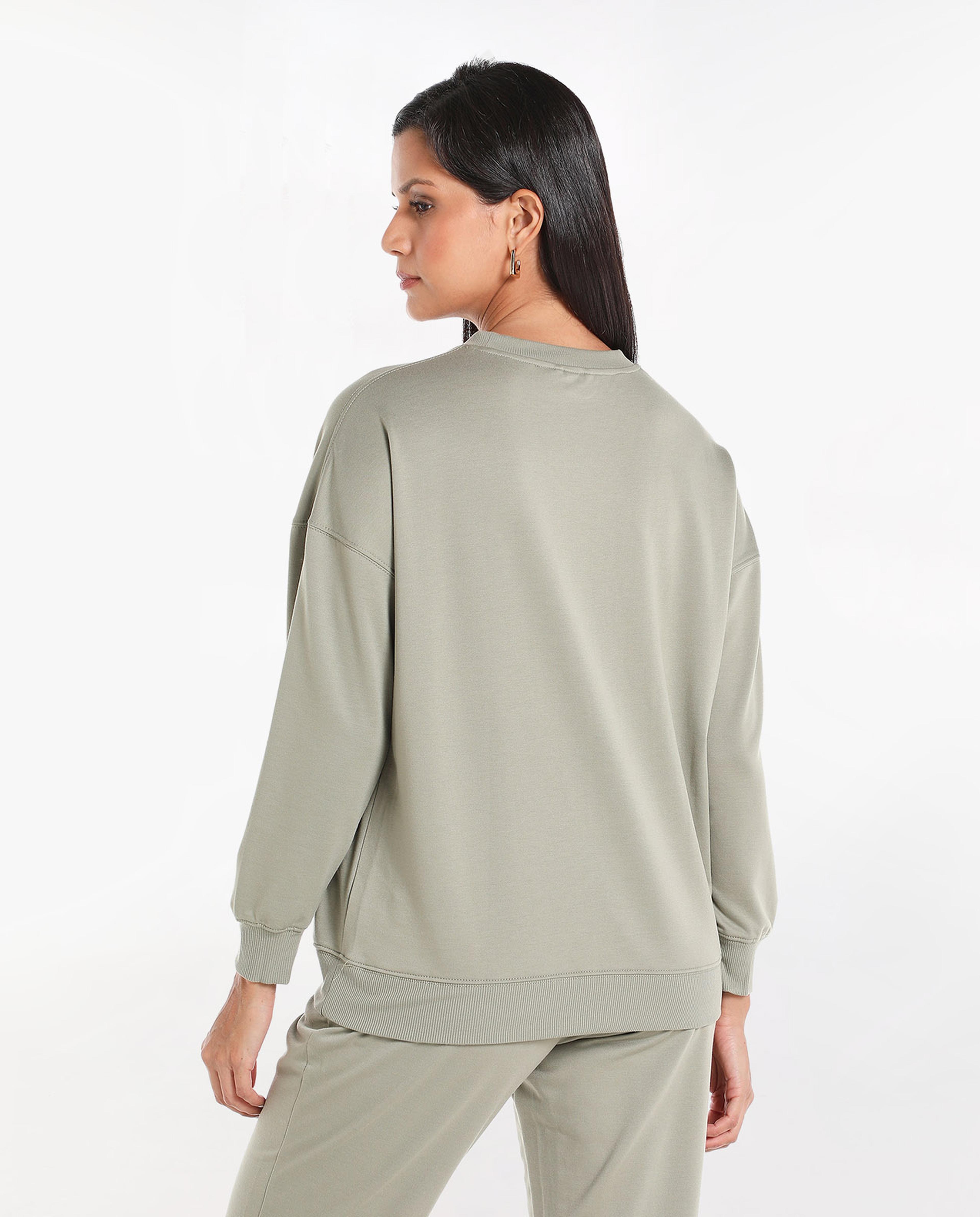 Solid Casual Sweatshirt