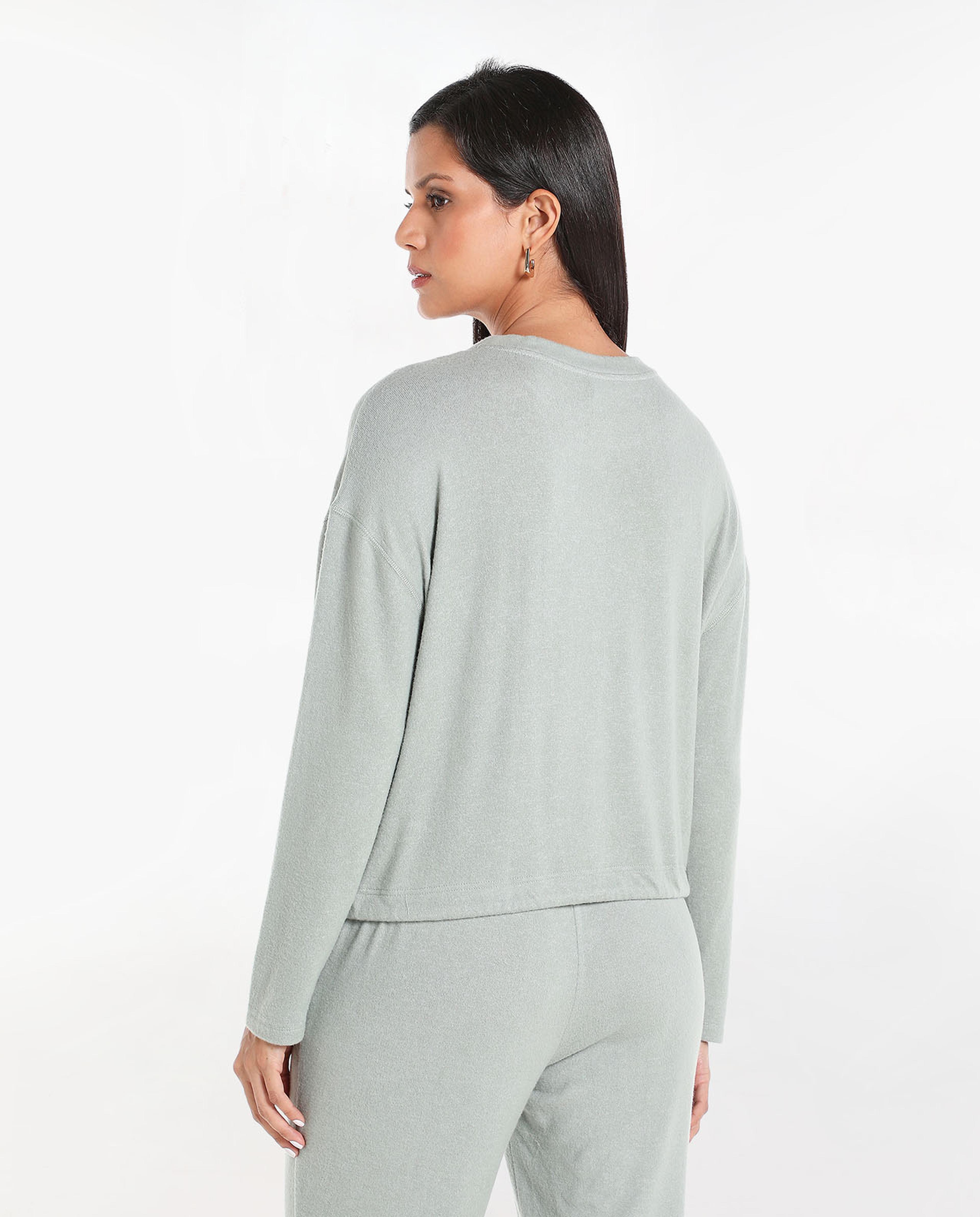 Solid Casual Sweatshirt