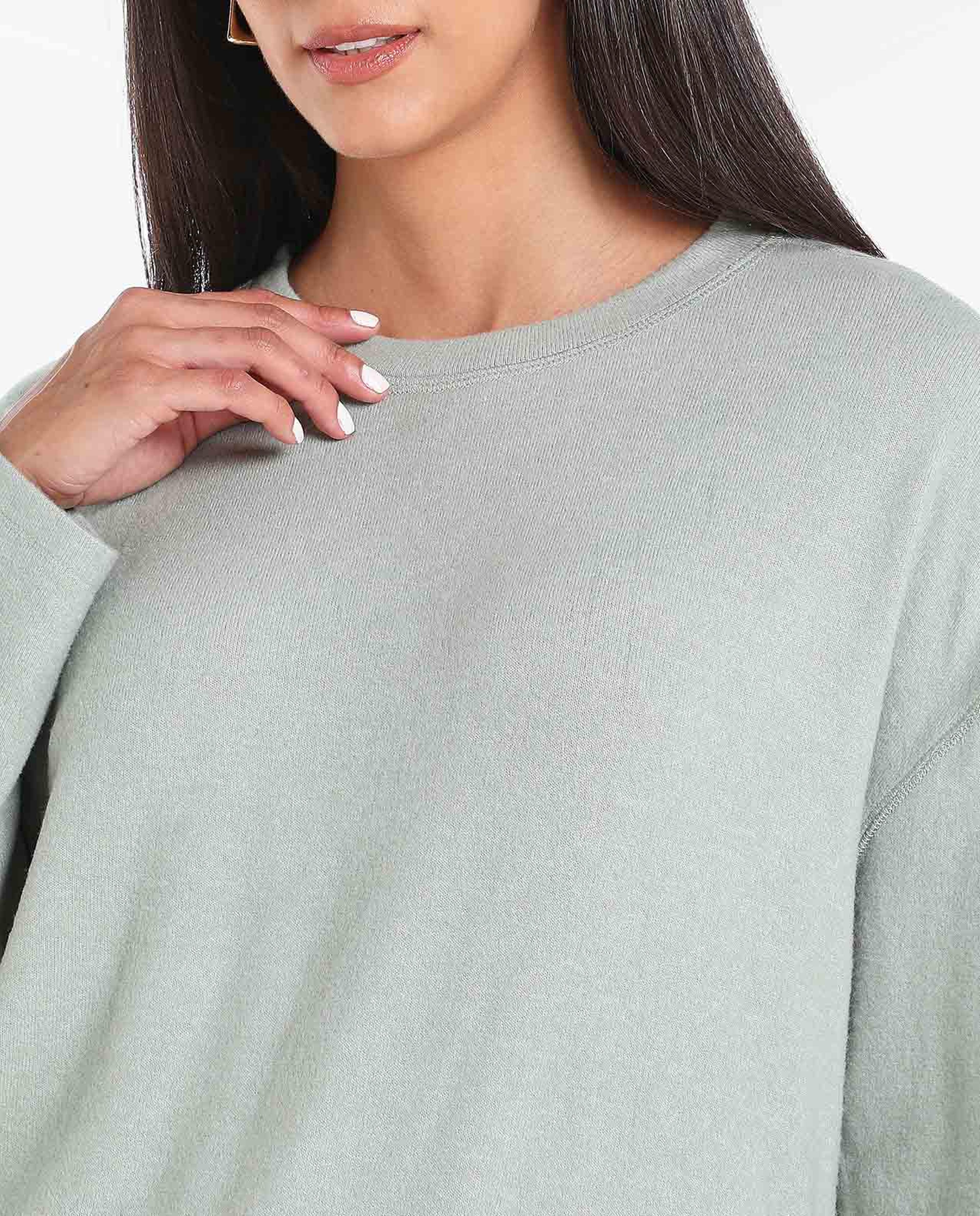 Solid Casual Sweatshirt