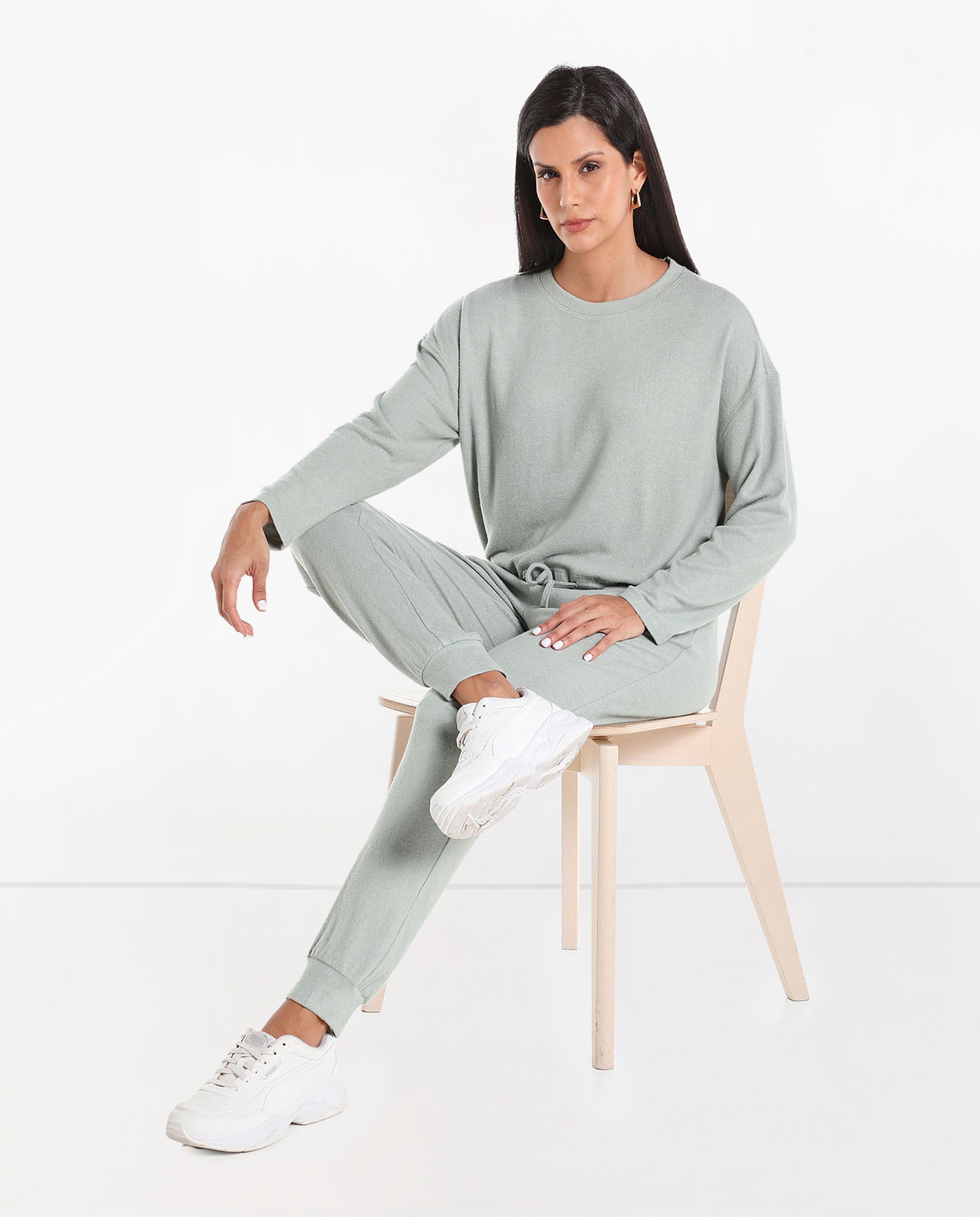 Solid Casual Sweatshirt
