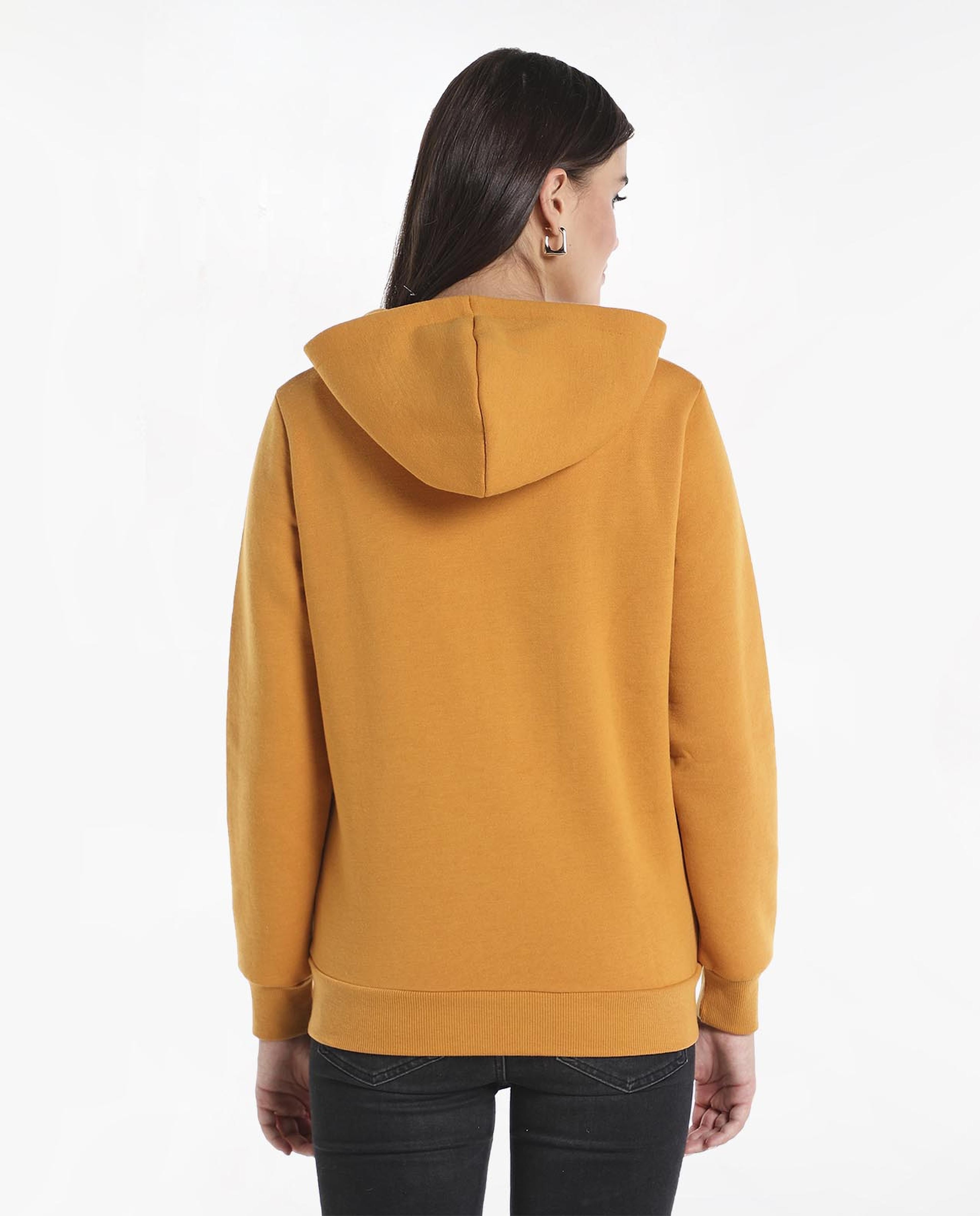 Typography Printed Hooded Sweatshirt