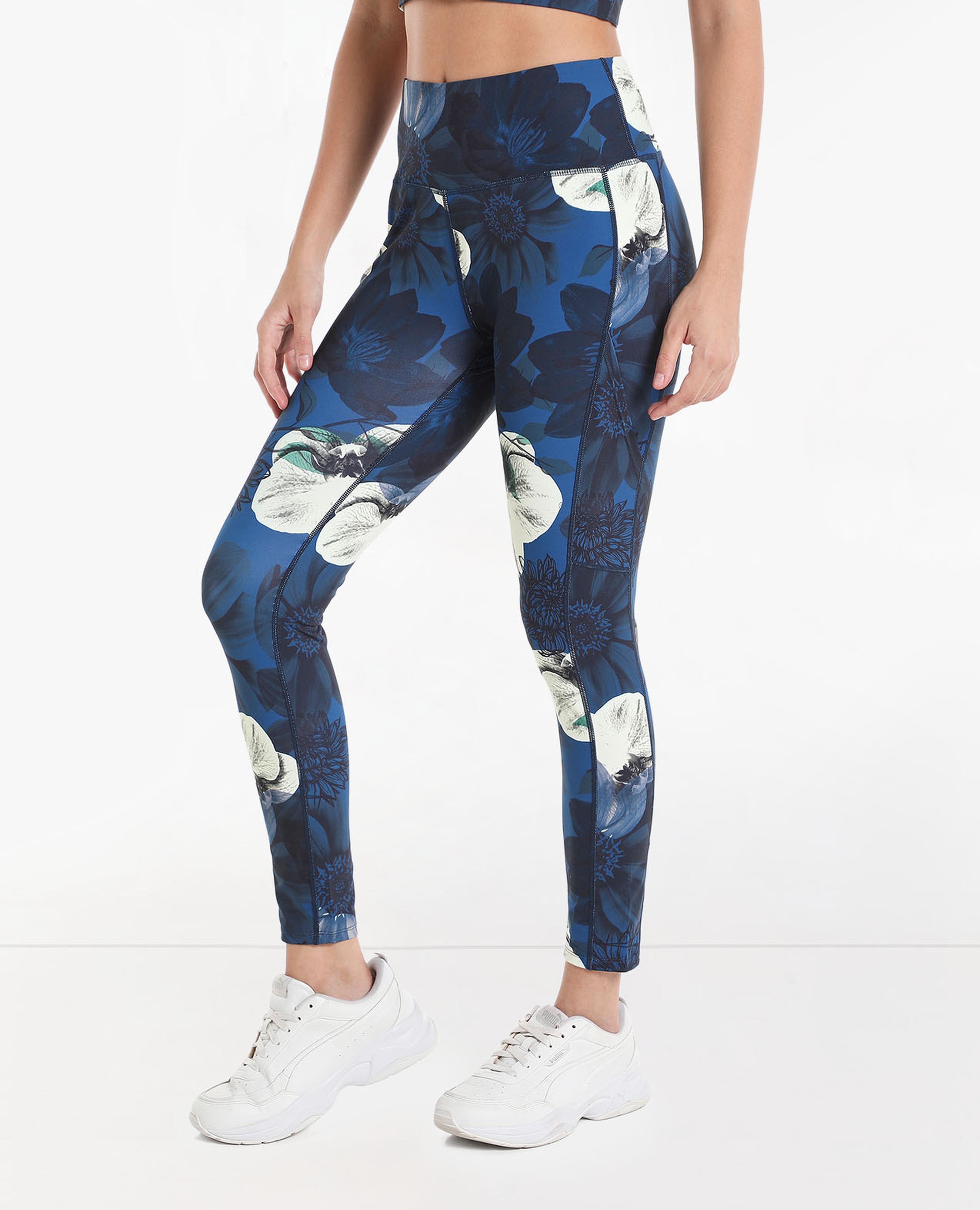 Floral Printed High Rise Tights