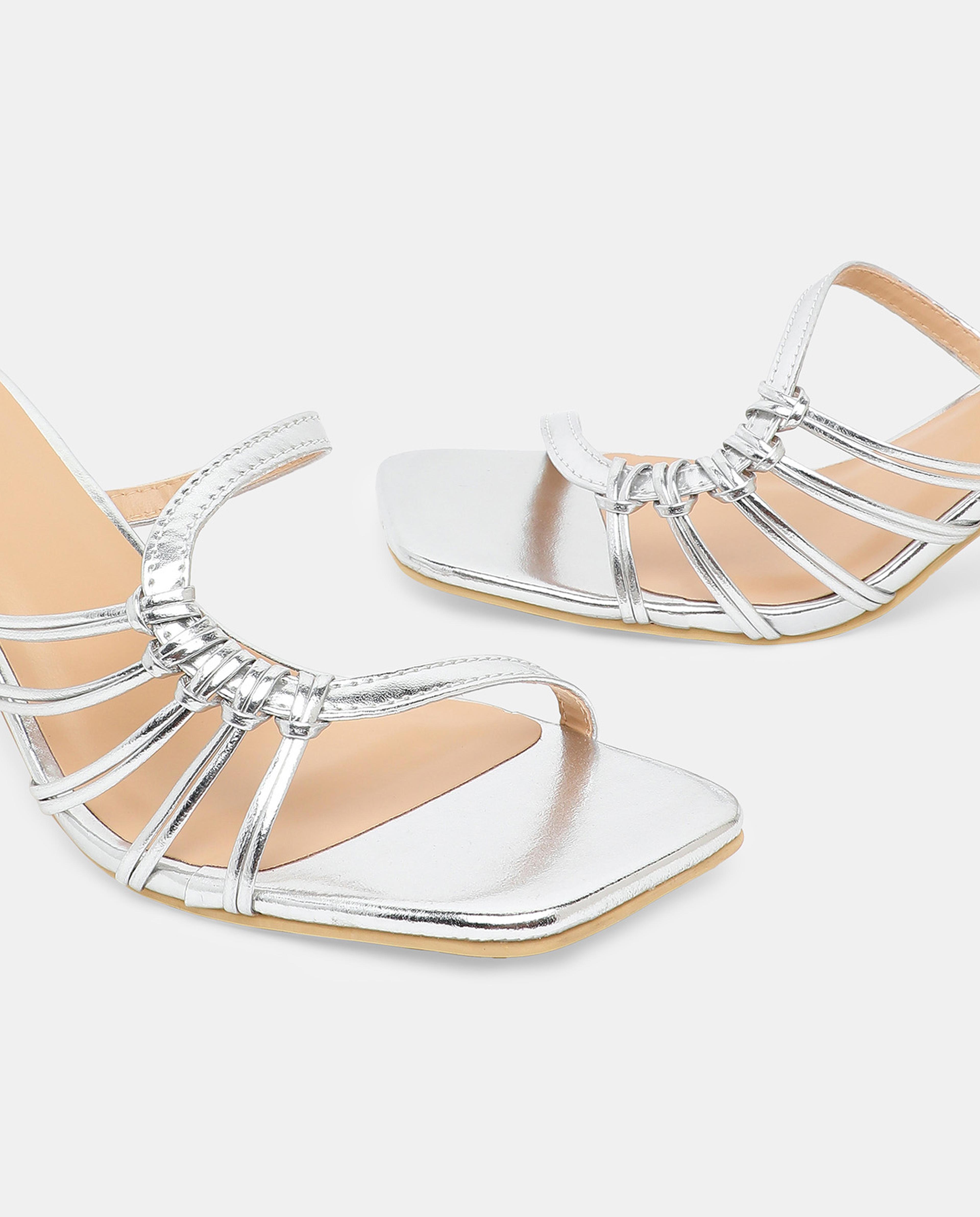 Solid Open Toe Heels