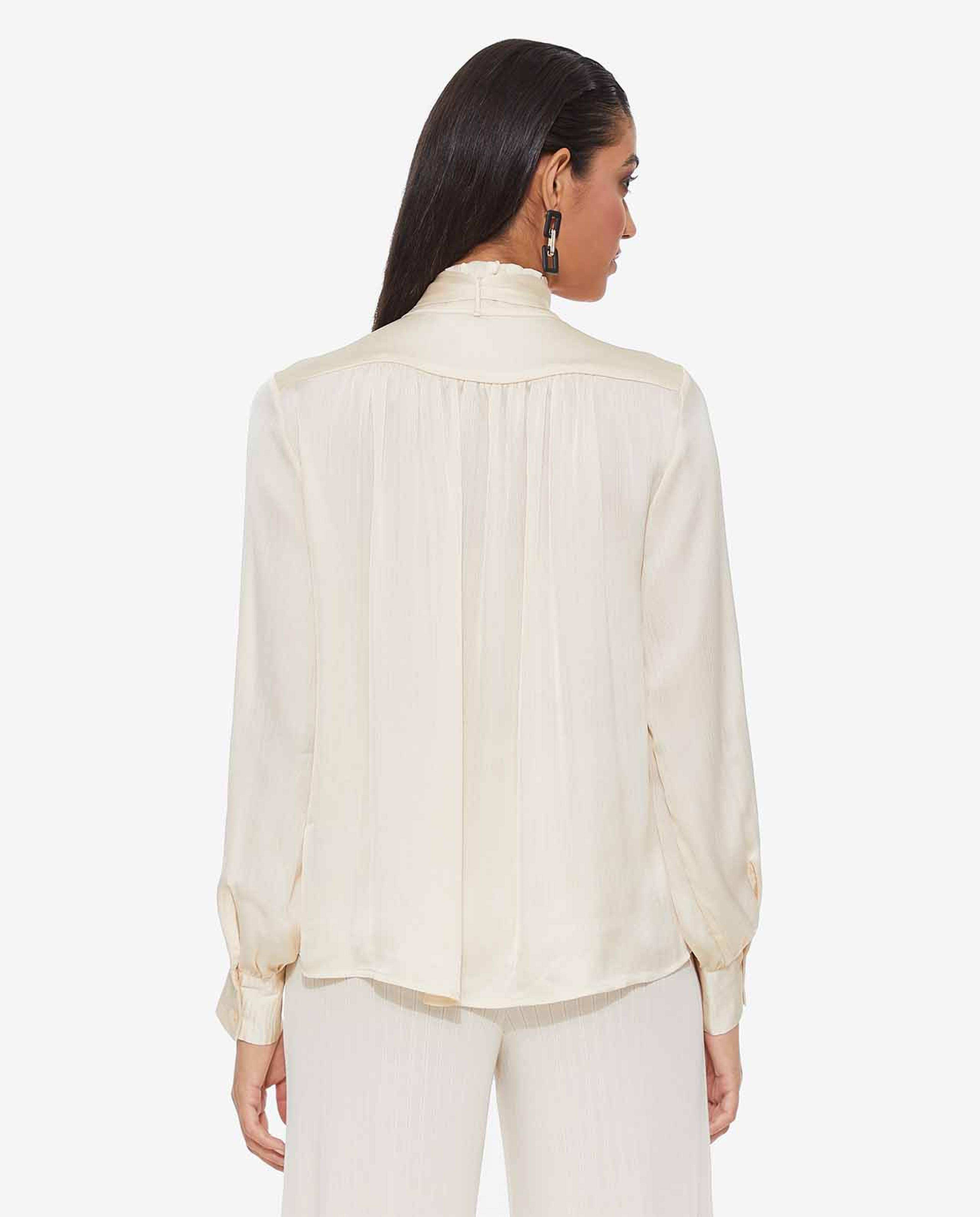 Solid Top with High Neck and Long Sleeves