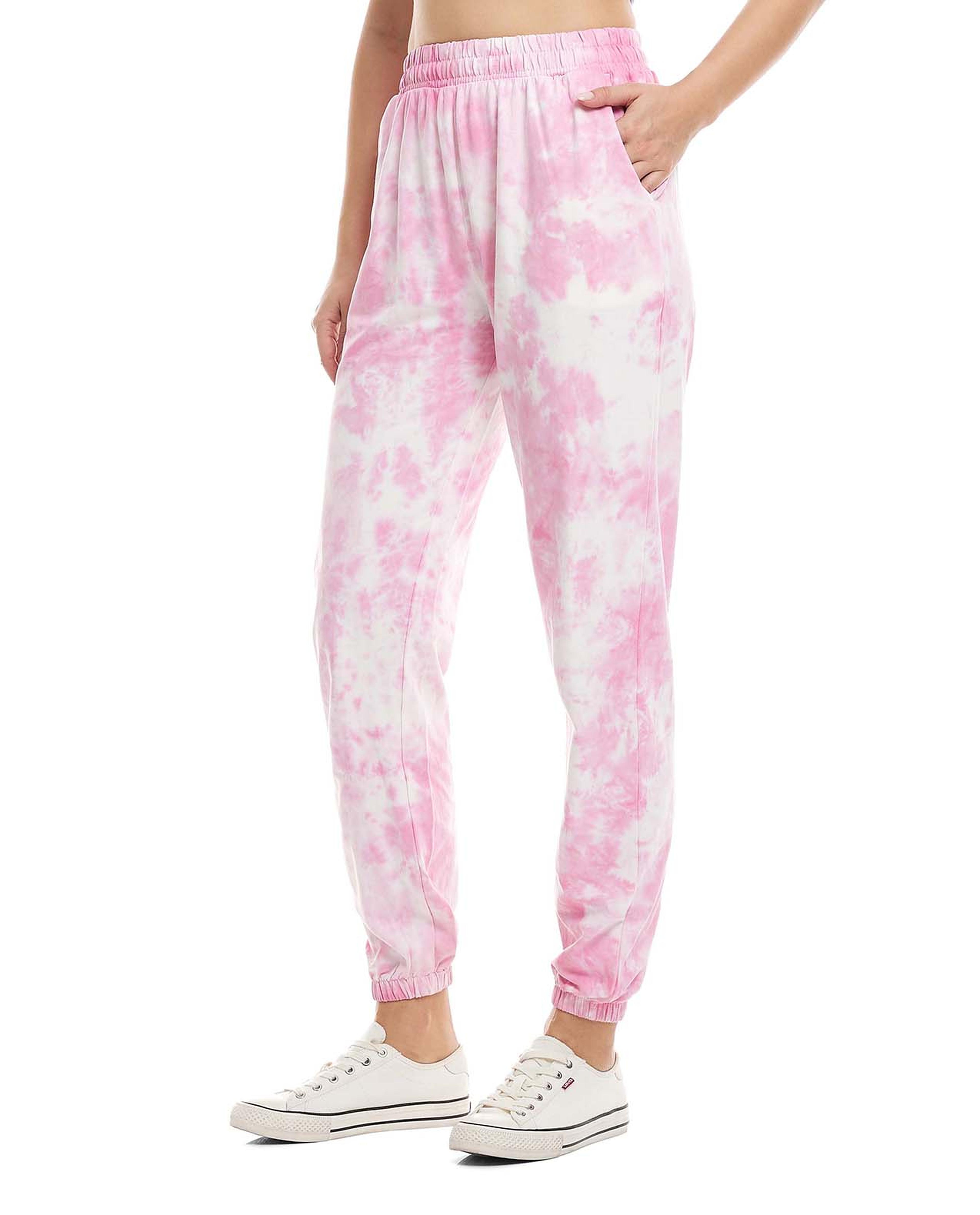 Tie-Dye Joggers with Elasticated Waist