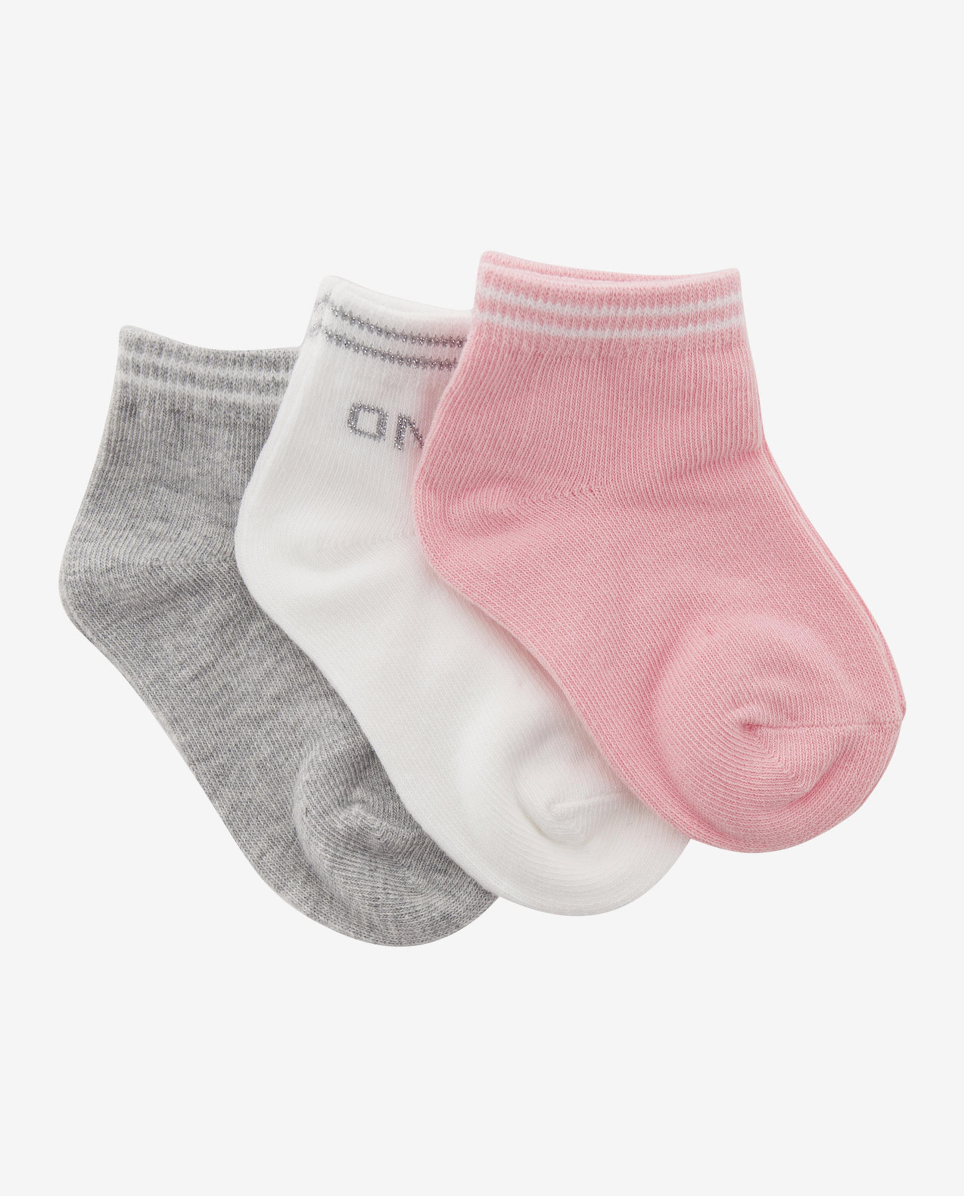 Multi Ankle Socks-Pack Of 3