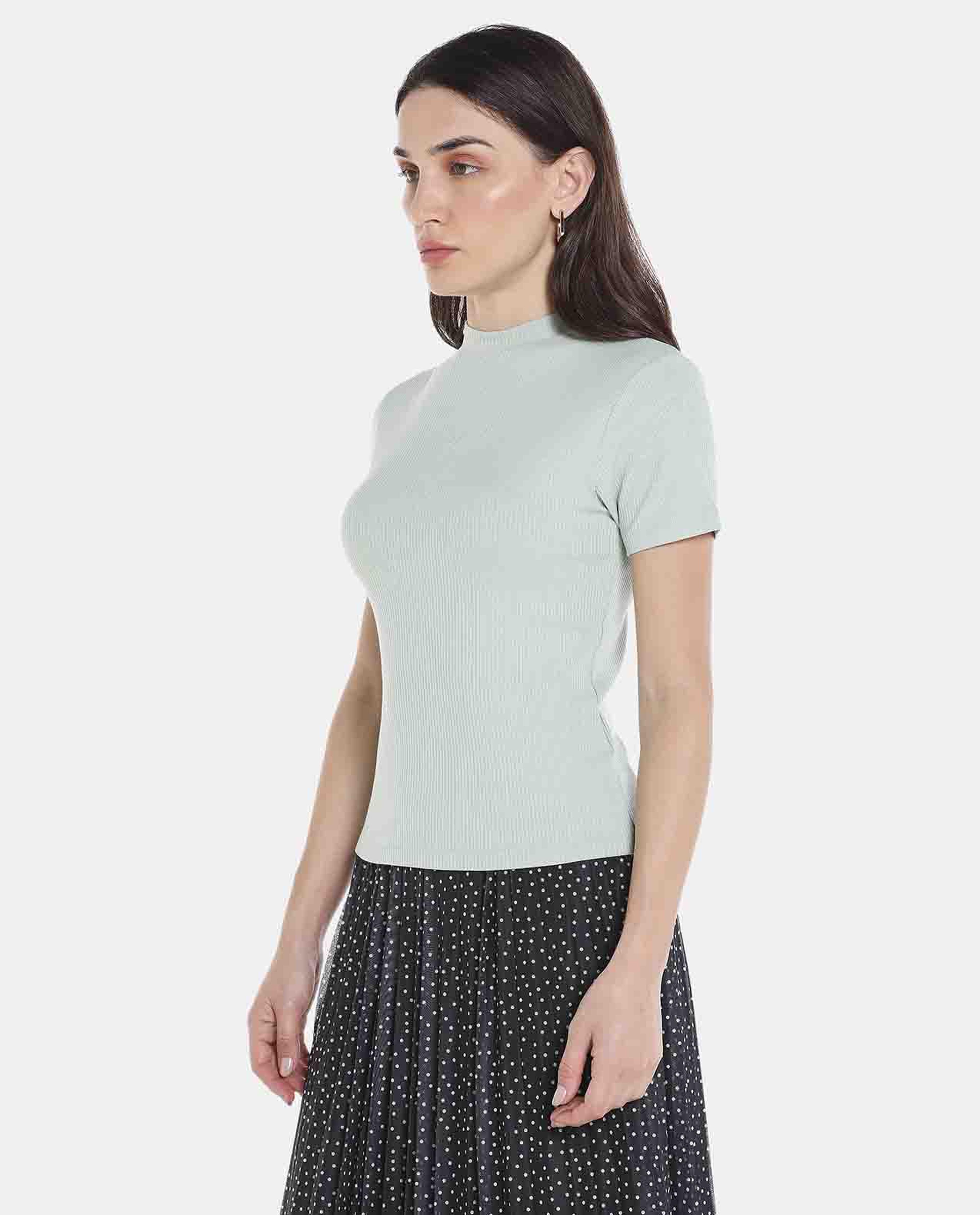 Dusty Mint Solid Knit Top