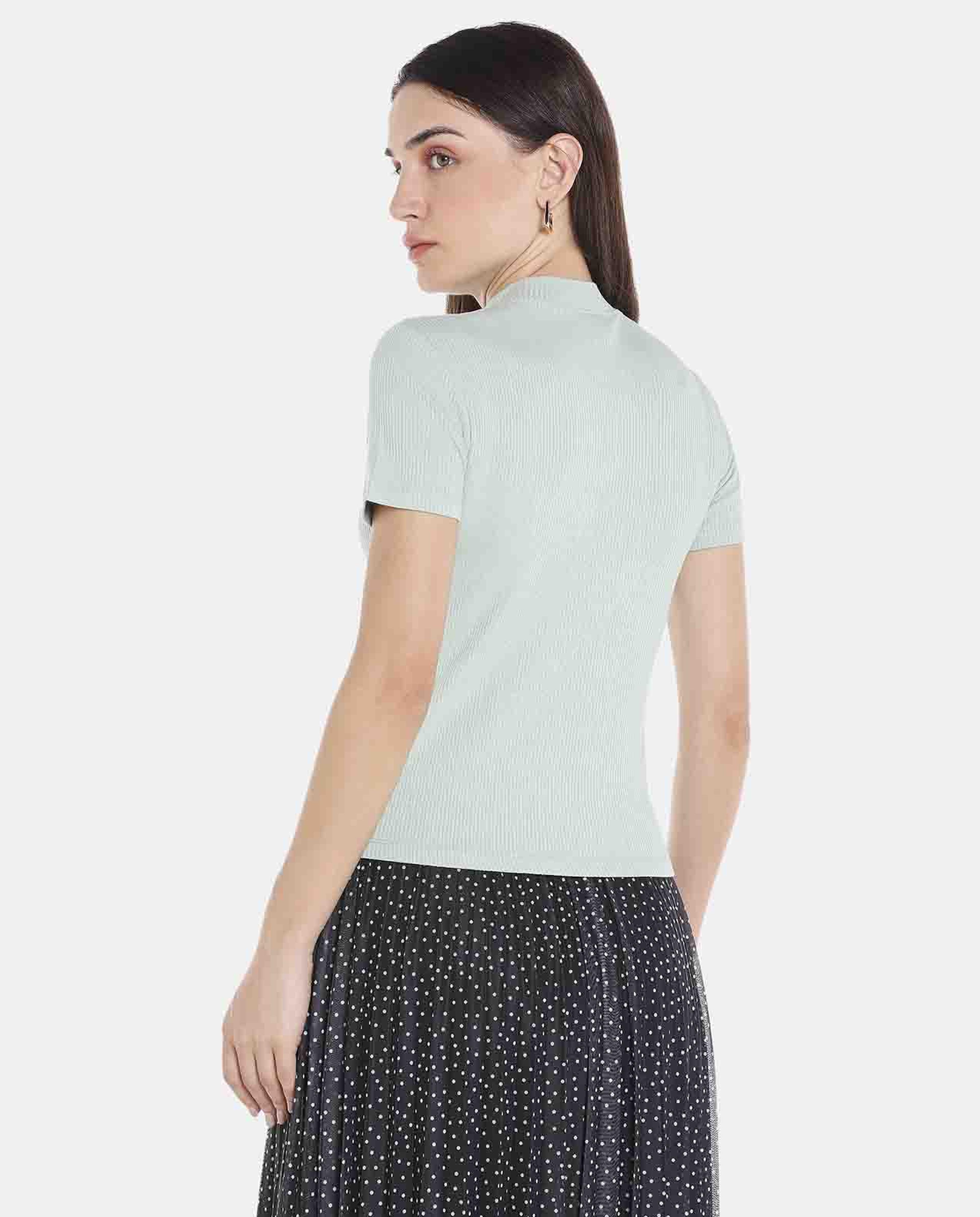 Dusty Mint Solid Knit Top