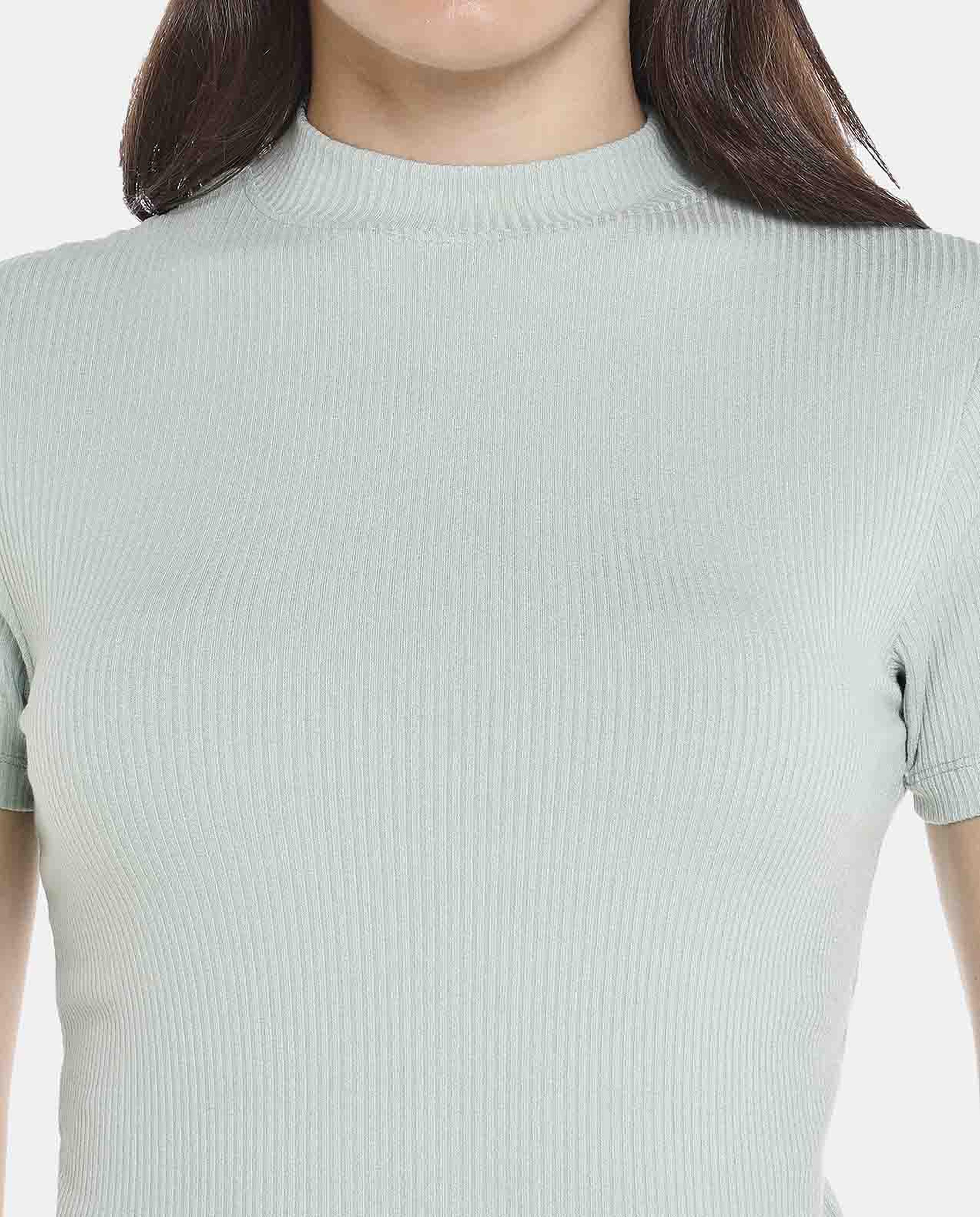Dusty Mint Solid Knit Top
