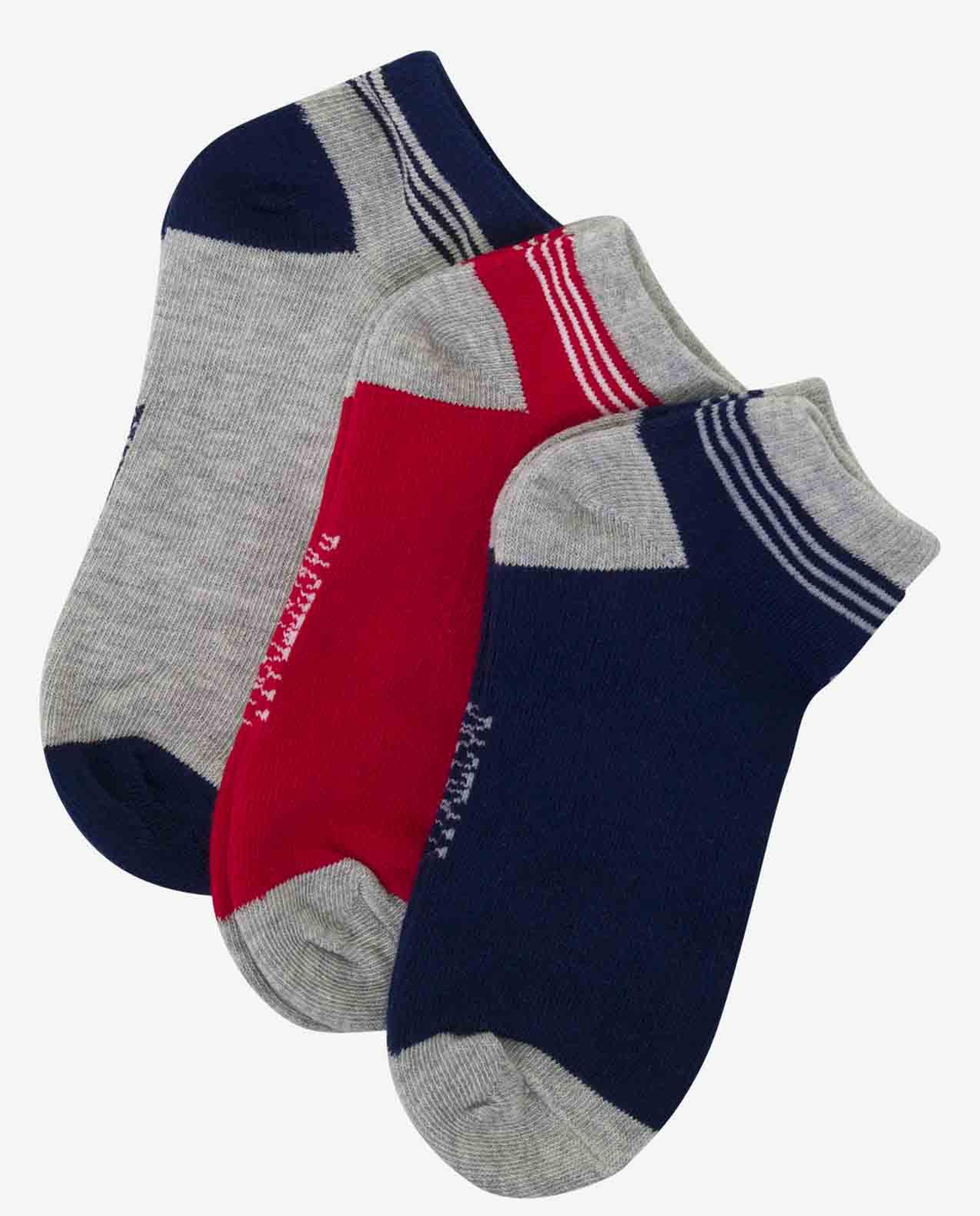 Multi Boys Ankle Socks-Pack of 3