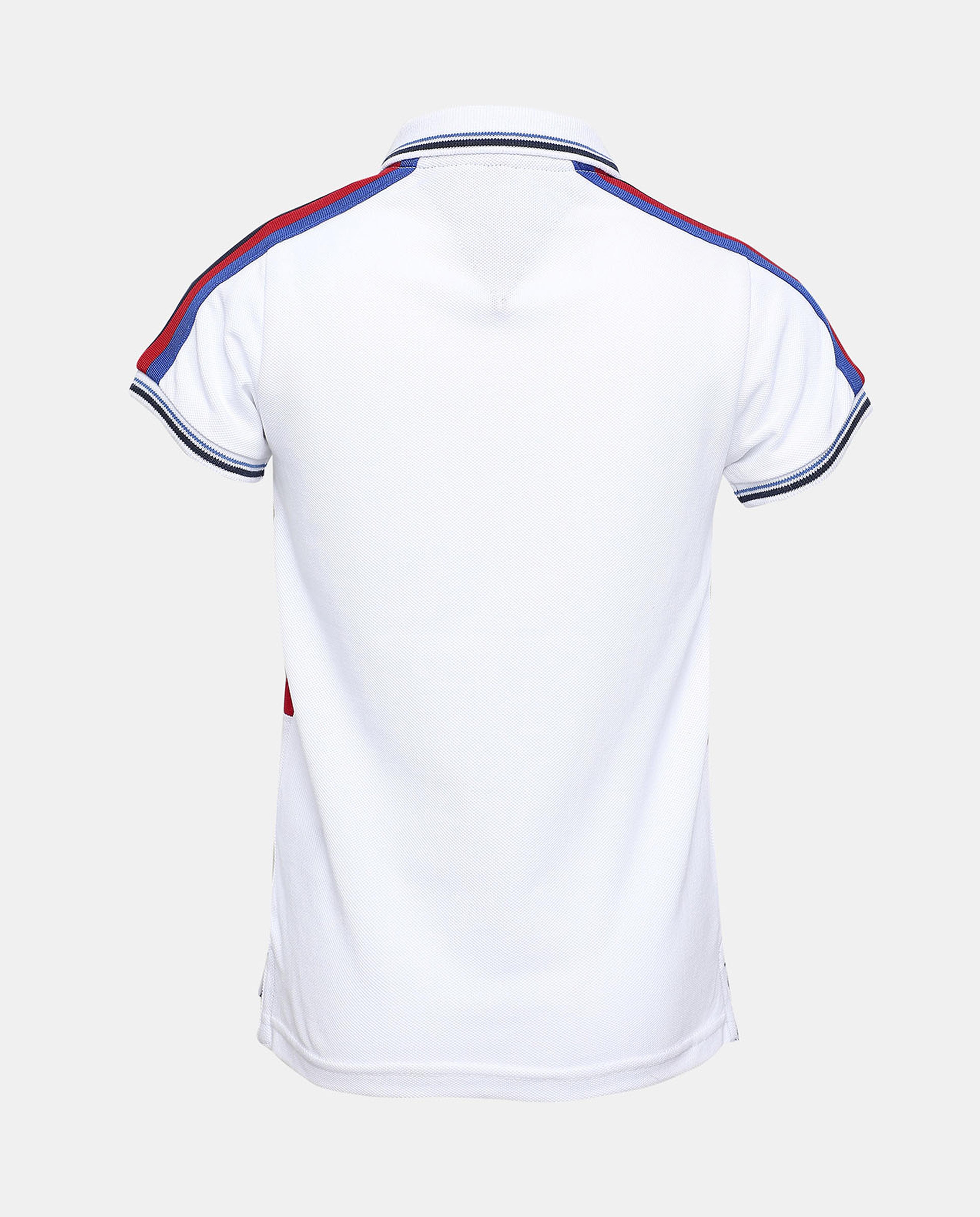 Color Block Polo T-Shirt with Short Sleeve