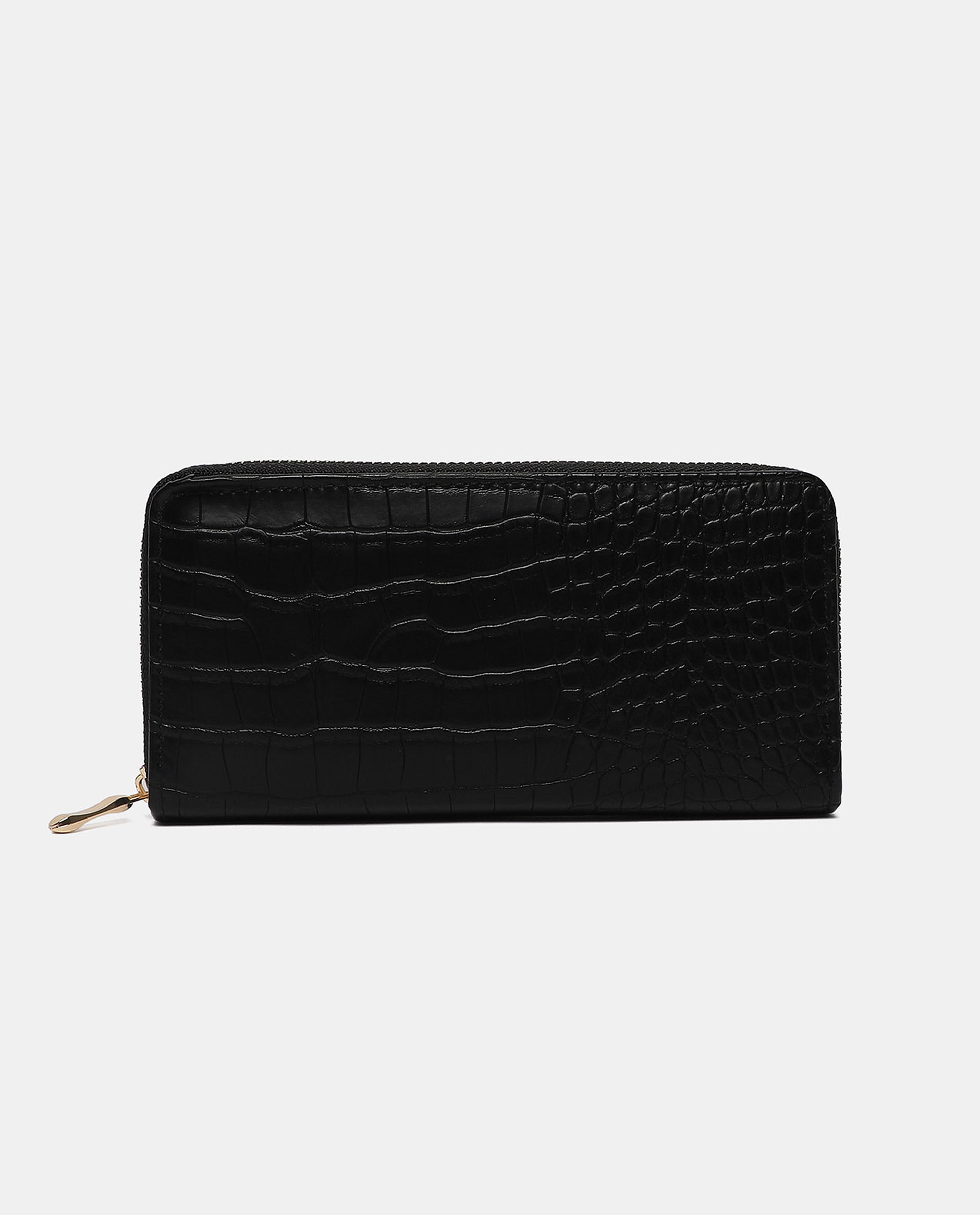 R&B Black Quilted Wallet