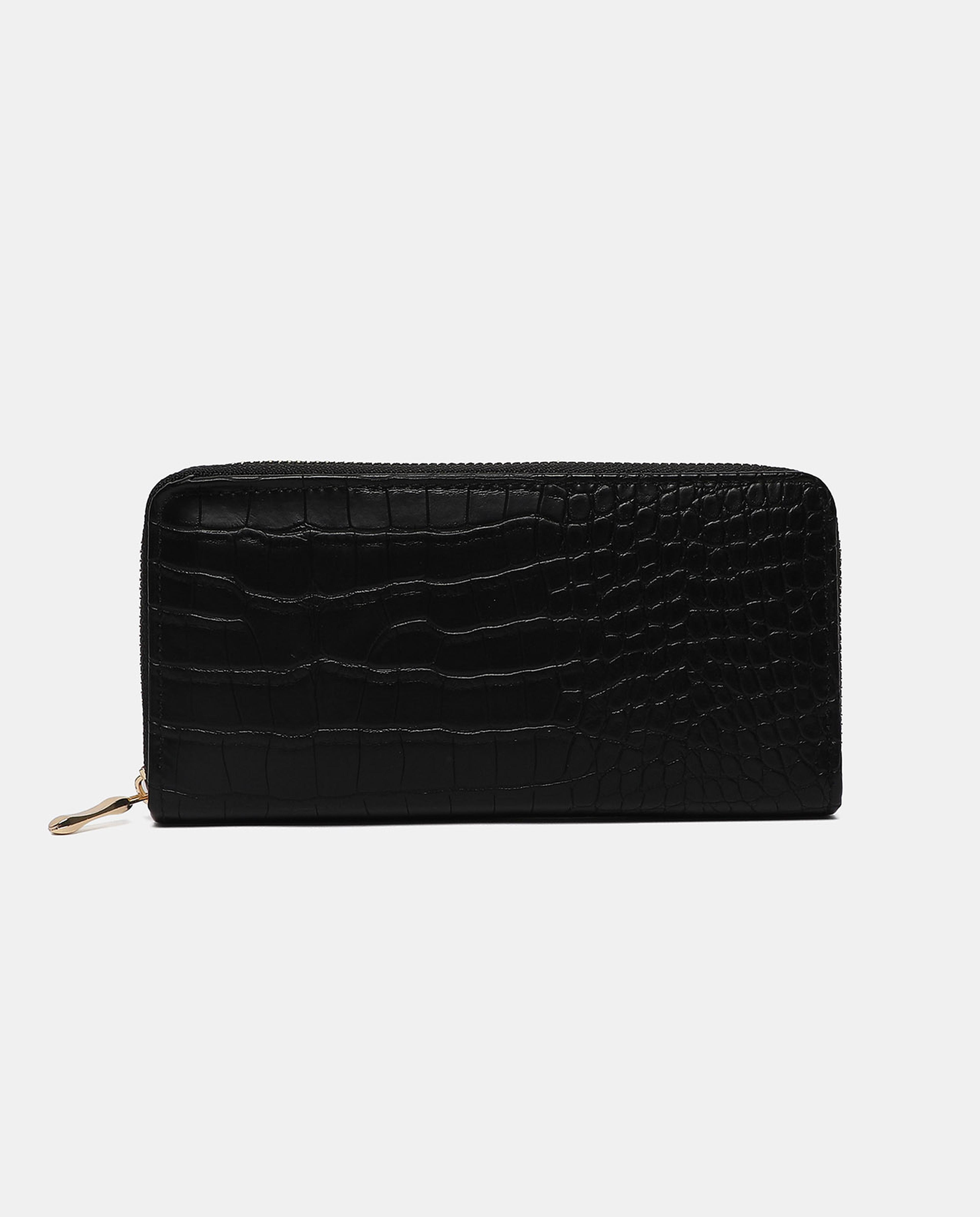 R&B Black Quilted Wallet