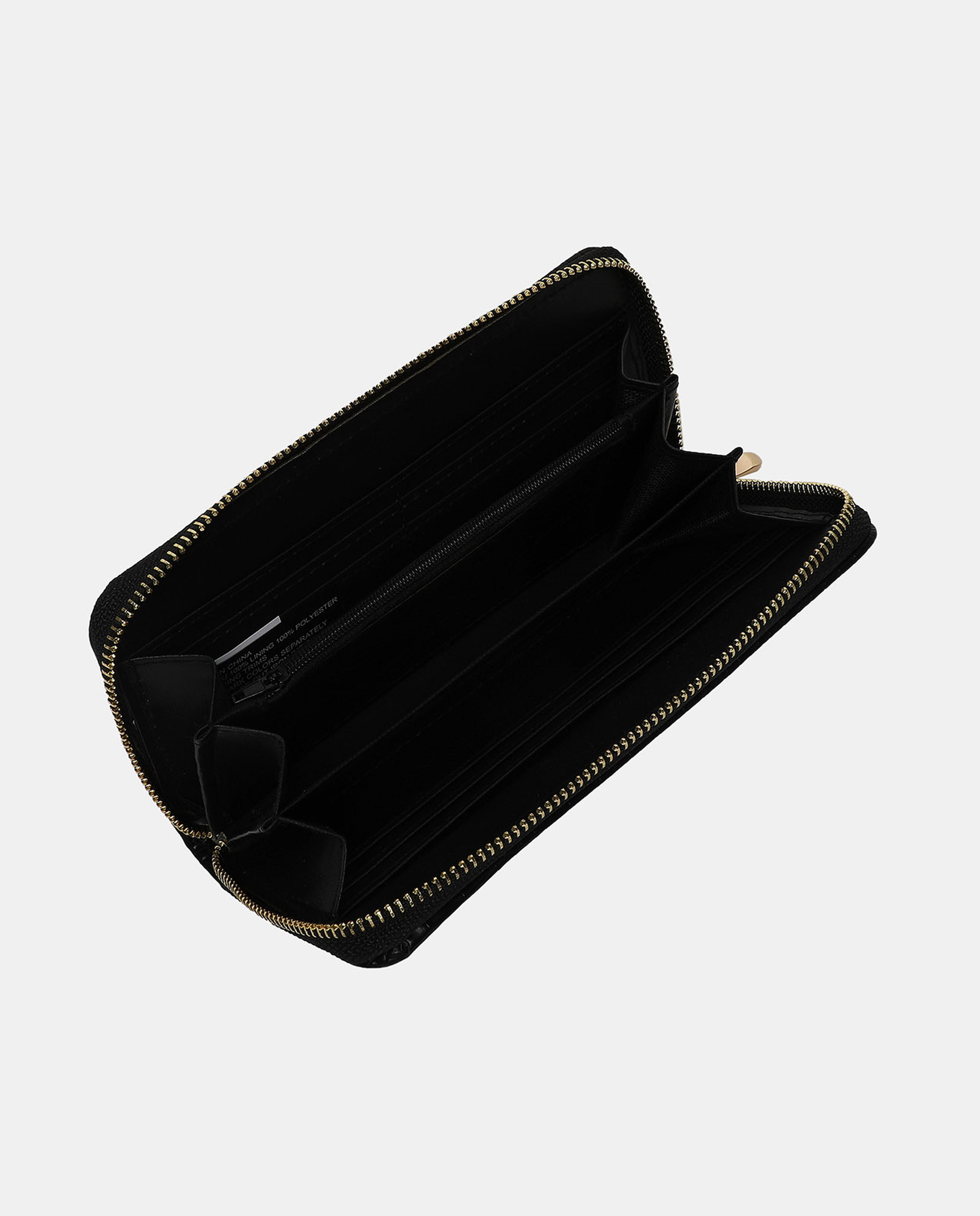 R&B Black Quilted Wallet